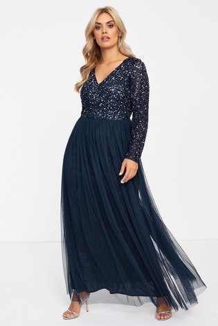 maya curve embellished maxi dress