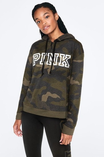 Pink victoria secret camo hoodie on sale