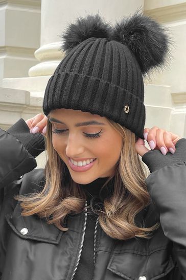 Double pom pom hat next clearance