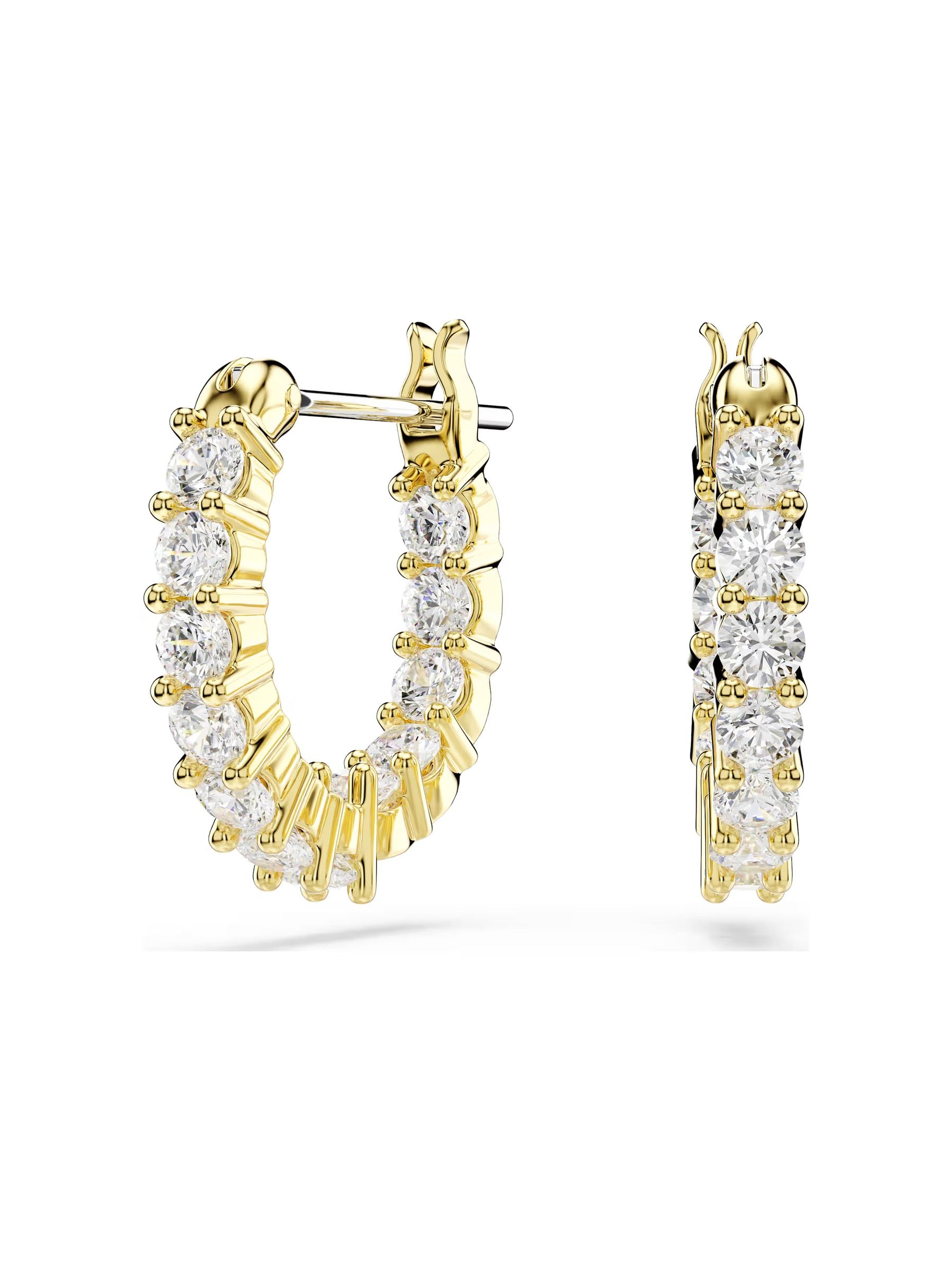 Swarovski Donna Oro Matrix Vittore Hoop Earrings - Immagine 1