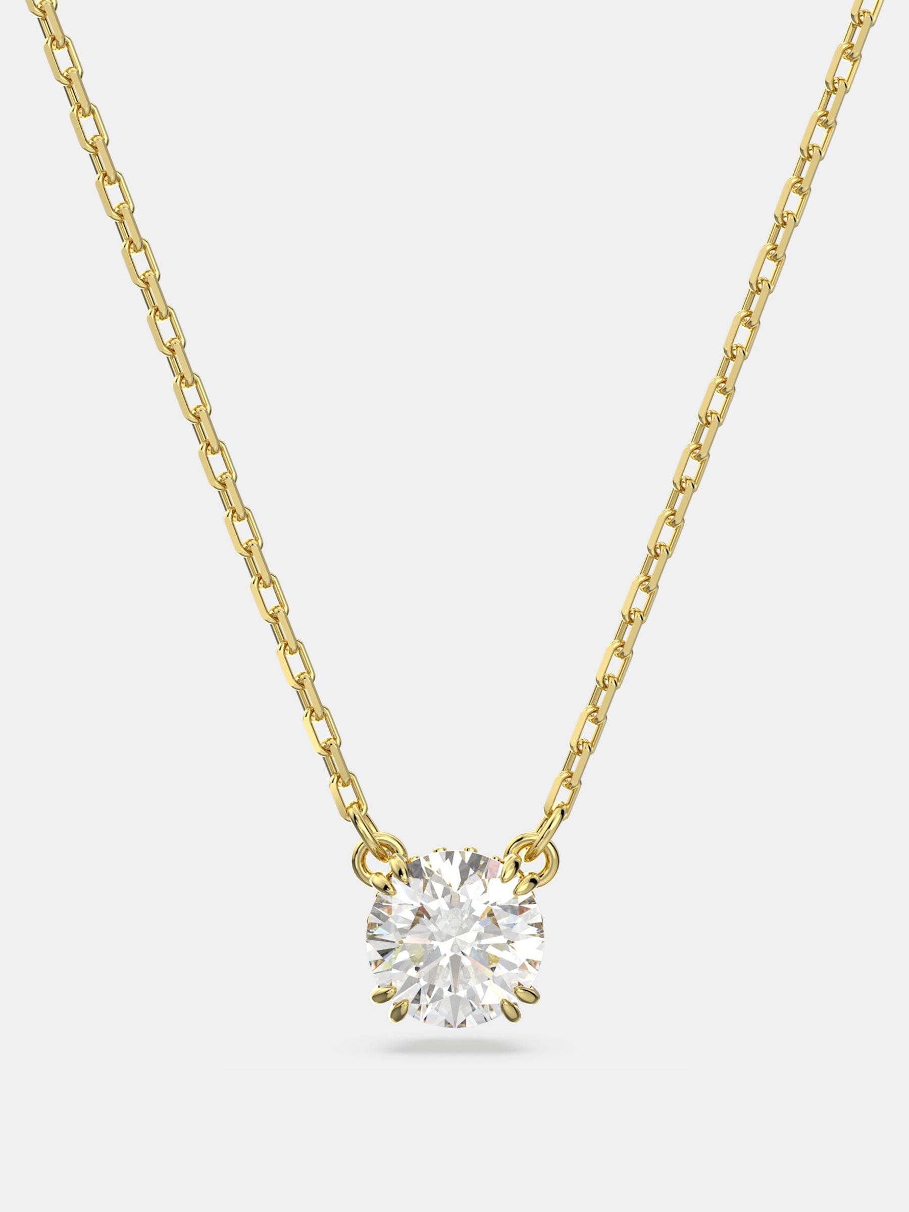 Swarovski Stilla Anhänger, Rundschliff, 18K Goldbeschichtet Weiß  - Image 7