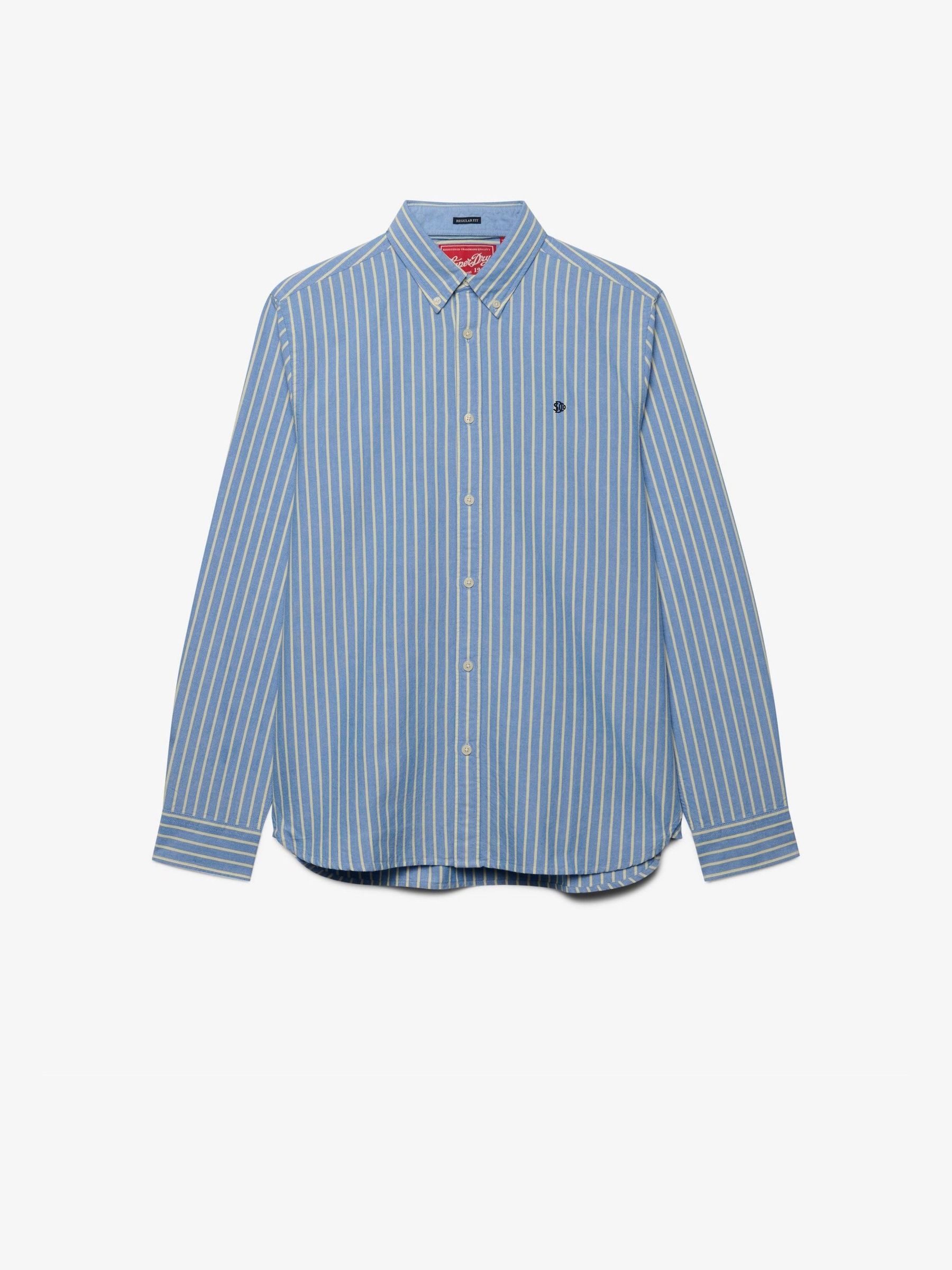 Superdry Herren Bleu Langarmshirt Oxford Preppy - Bild 3