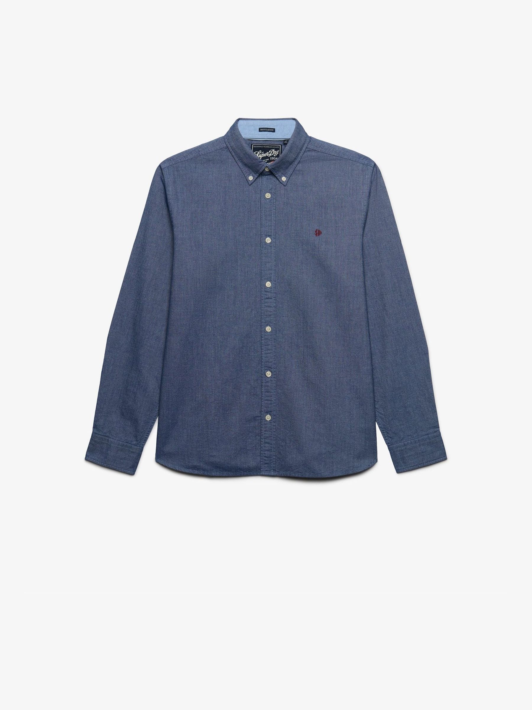Superdry Herren Blau Hemd Oxford - Bild 5