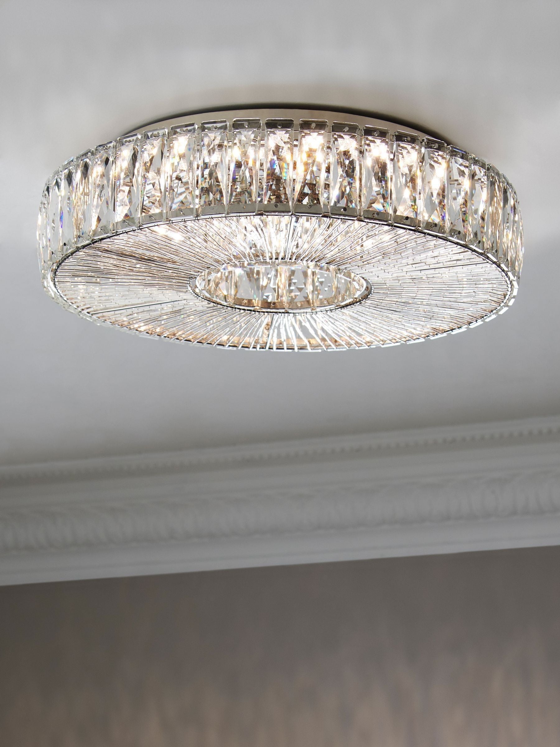 Next Clear Aria Large Flush Fitting Ceiling Light
