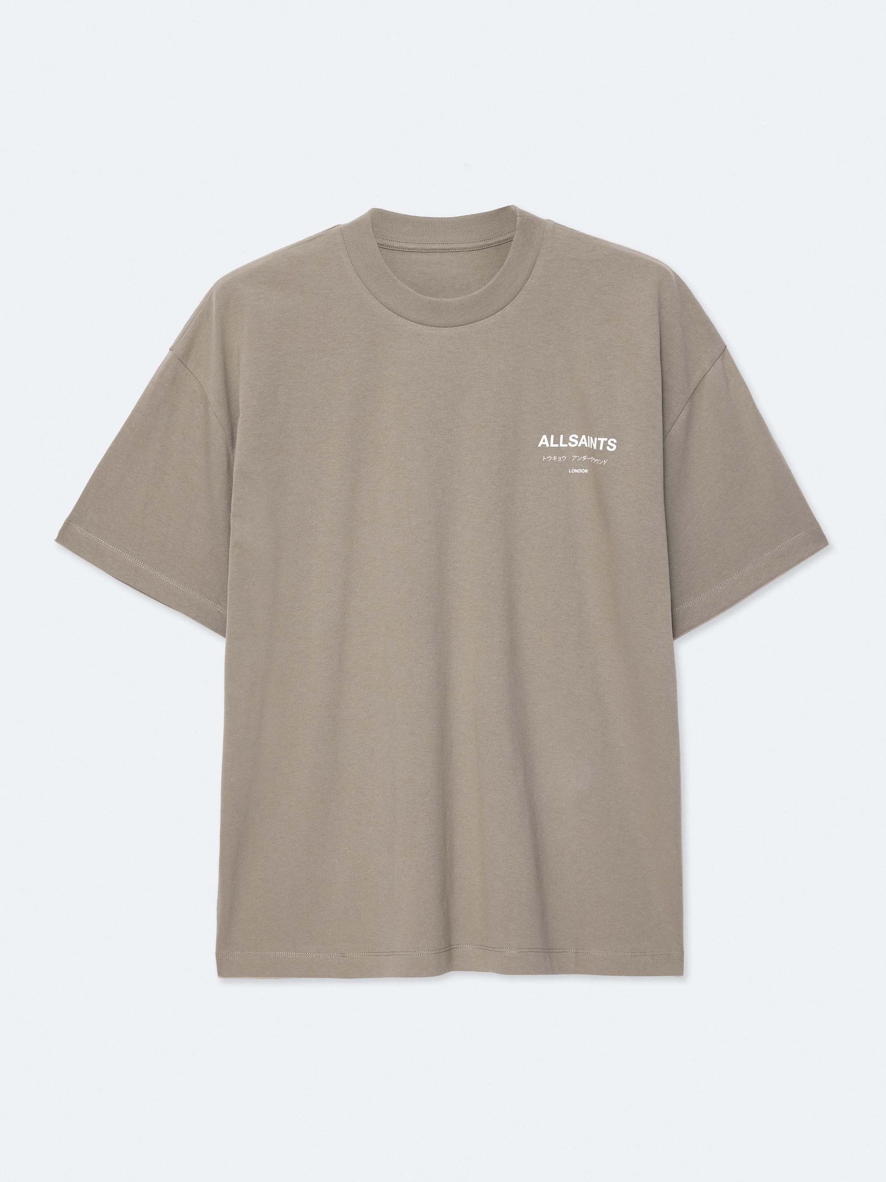 Allsaints Herren Grün Underground T-Shirt Mit Rundhalsausschnitt In Fenchel - Bild 4