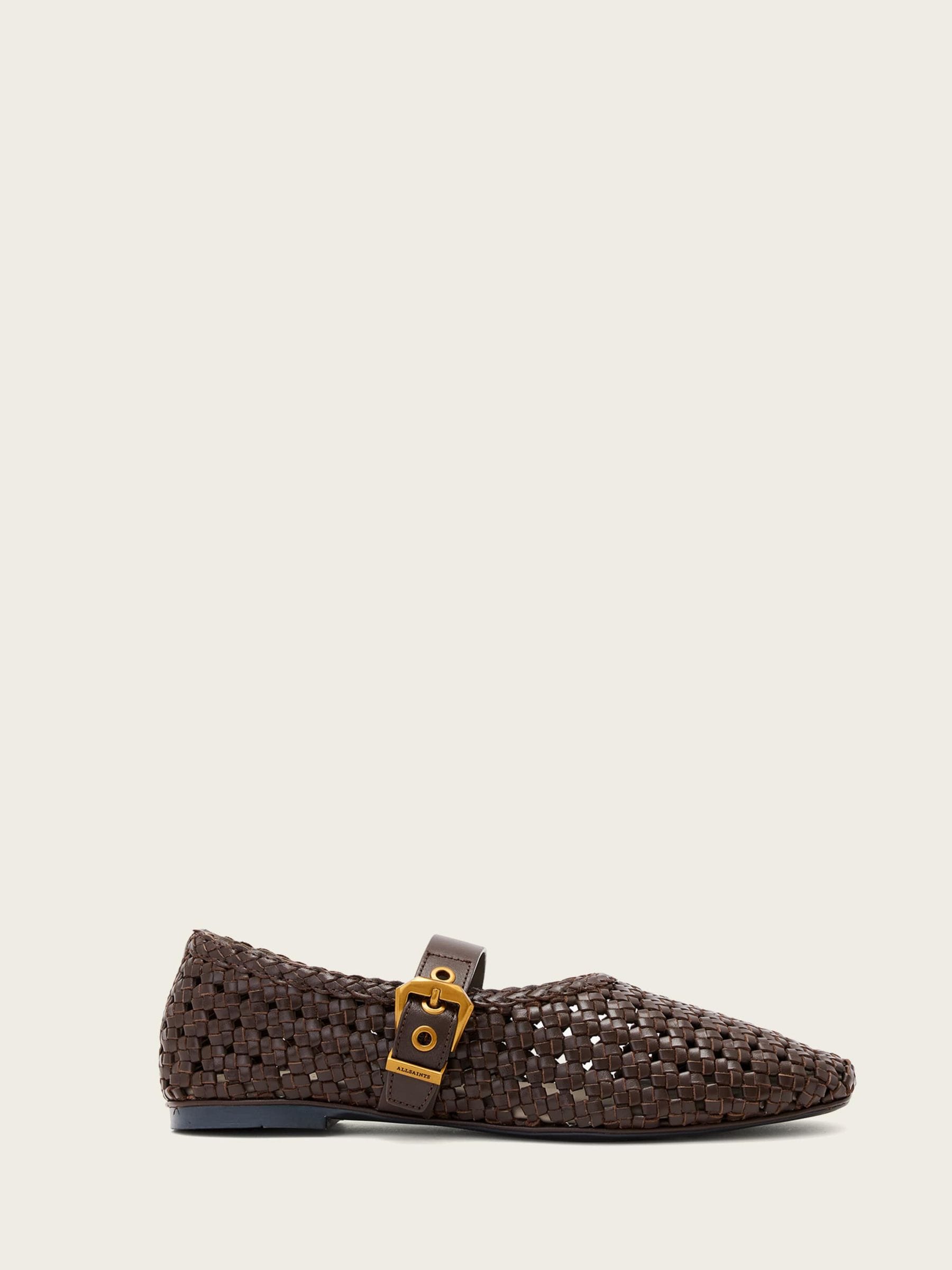 All Saints Damen Braun Allsaints Sabine Woven Flats - Bild 1