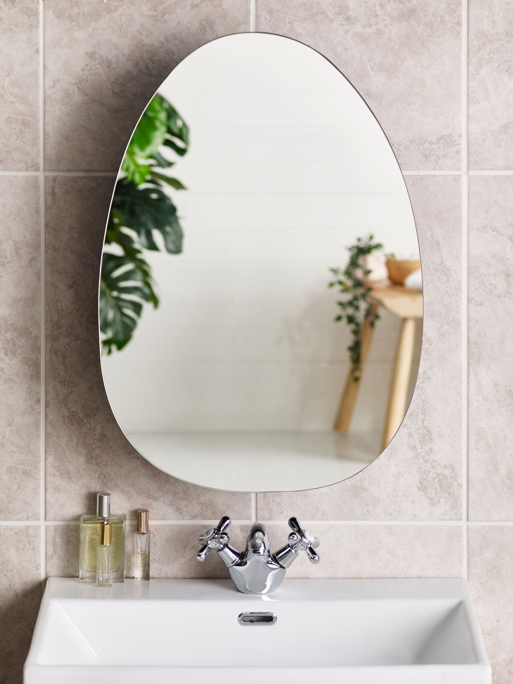 Next Black Single Pebble Bathroom Wall Mirror Cabinet