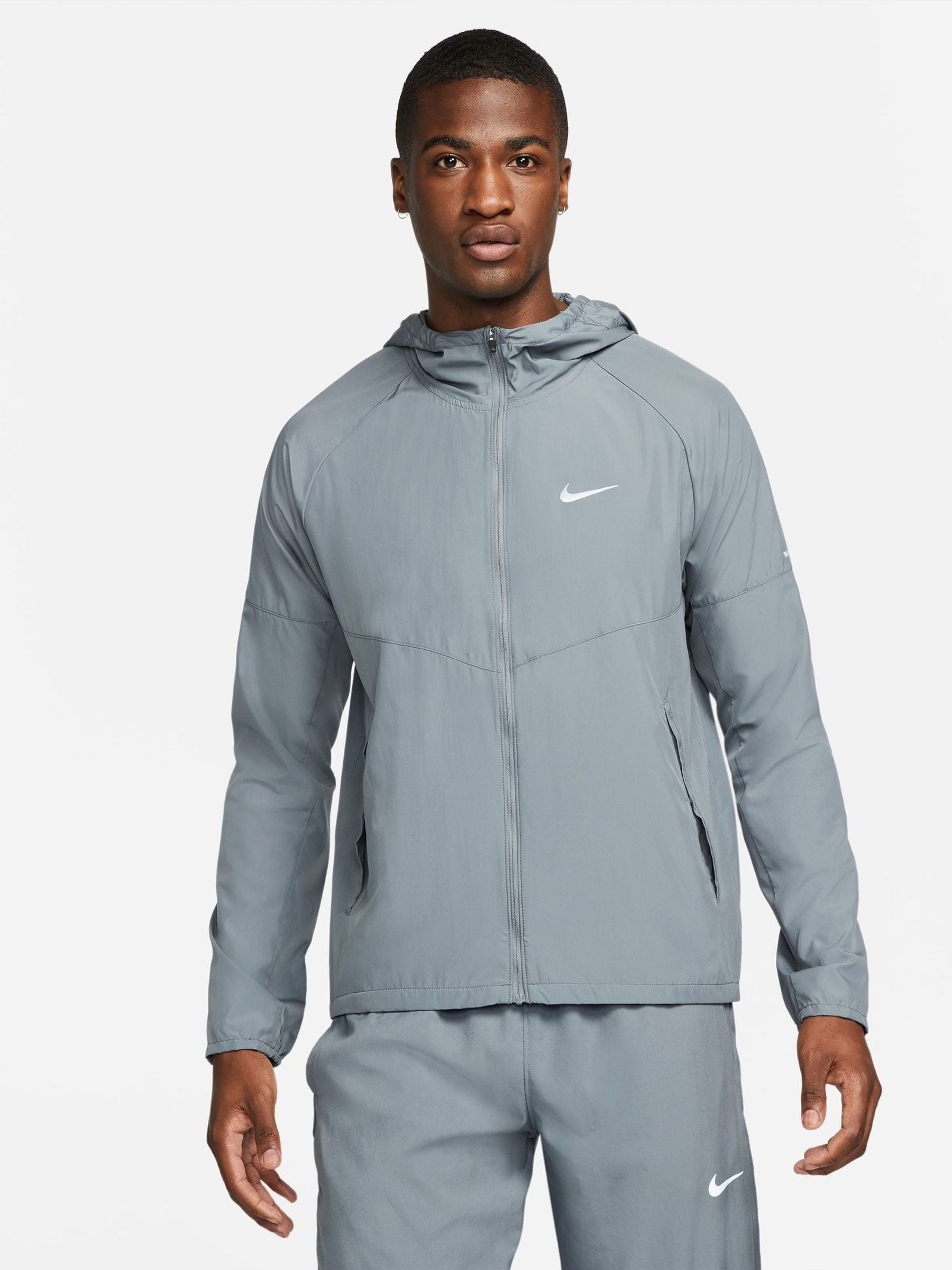 Nike Grey Repel Miler Running Jacket