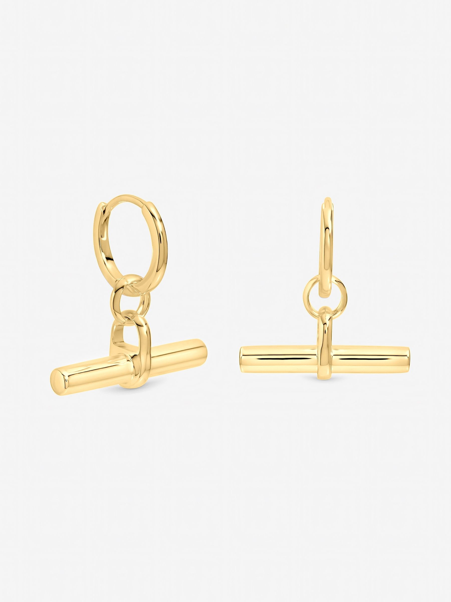 Inicio Gold T-Bar Earrings - Geschenkbeutel - Image 1