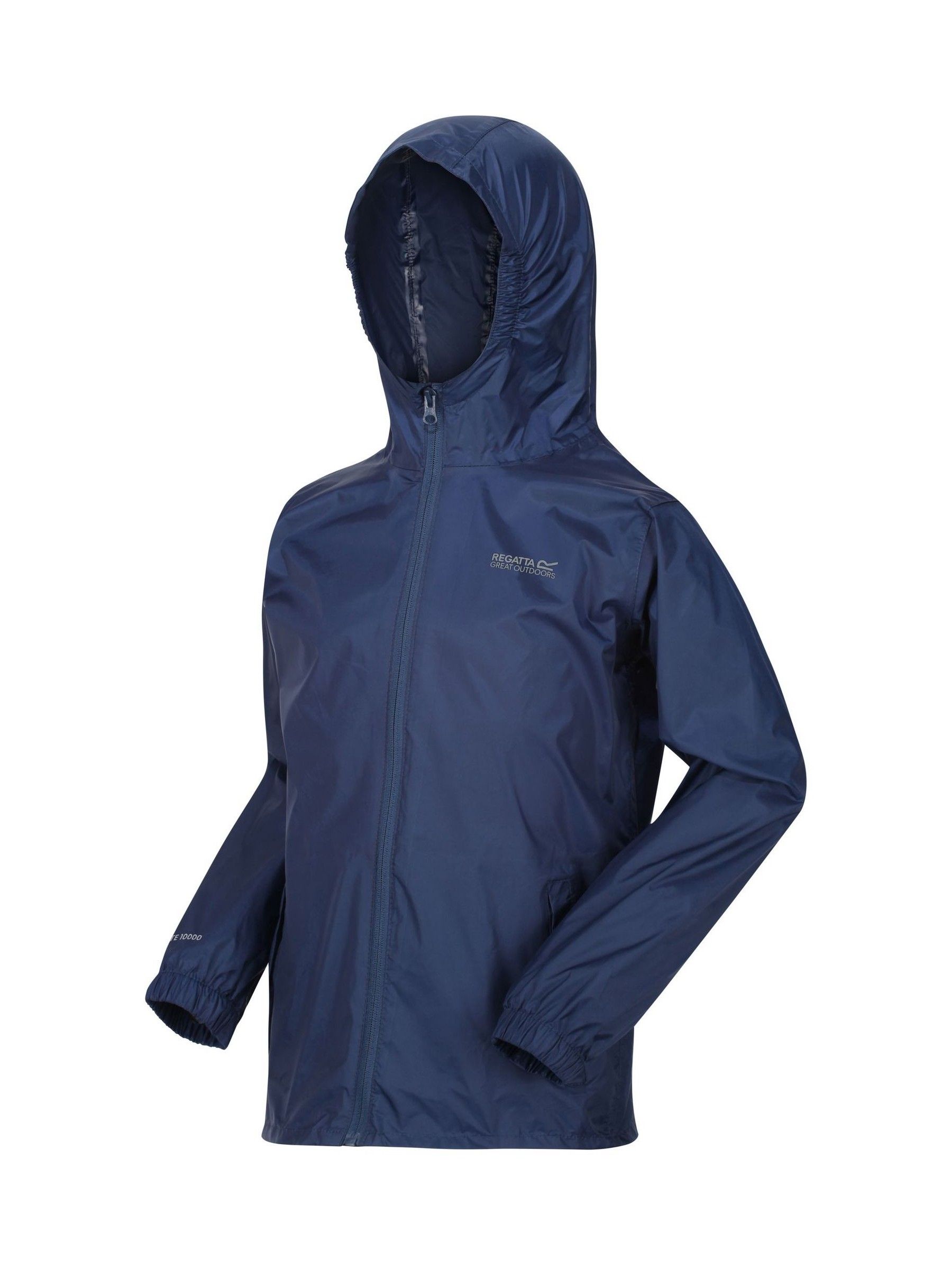 Regatta Ragazzo Blu Navy E Kids Waterproof Pack It Jacket Iii - Immagine 1