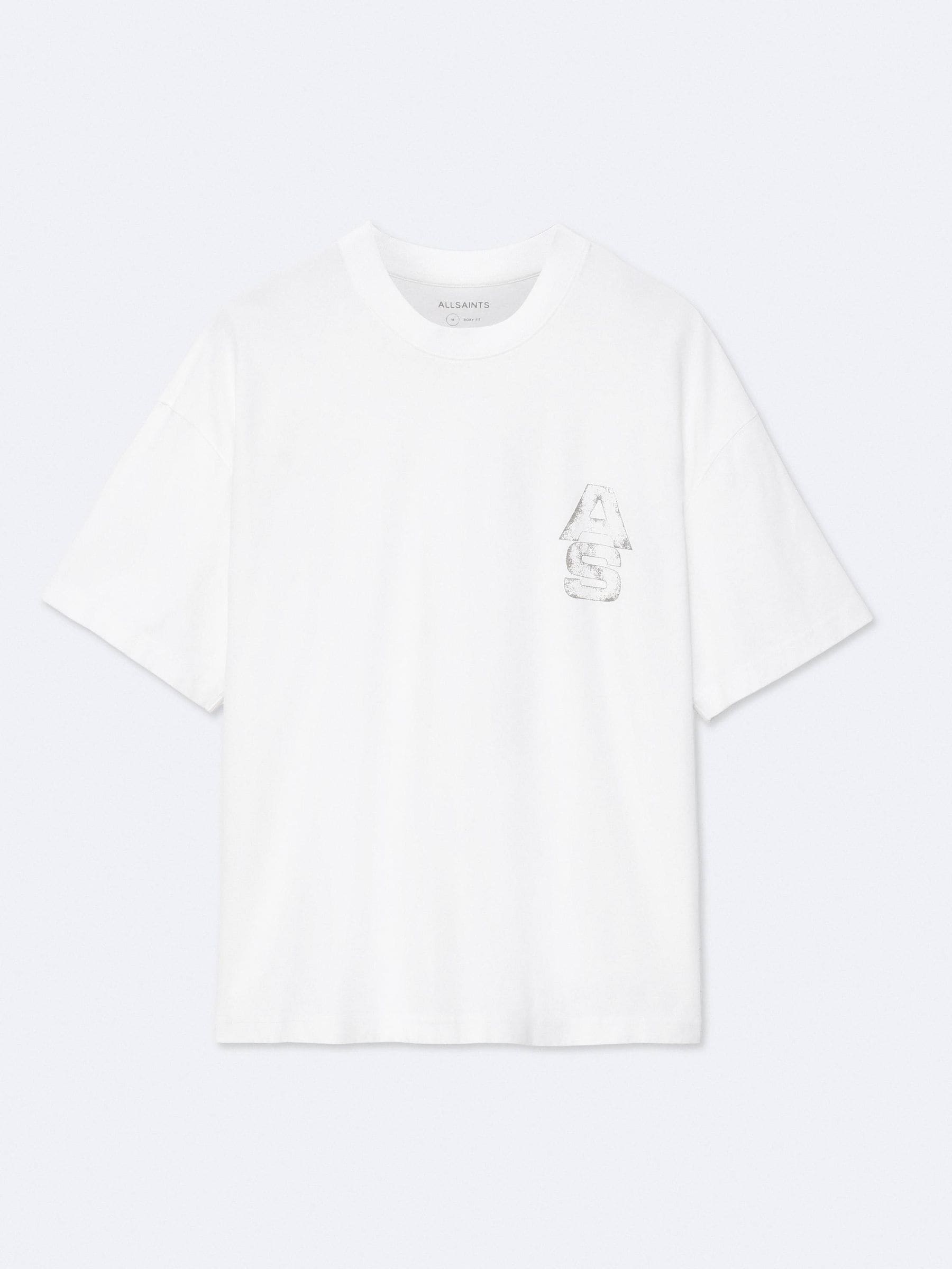 Allsaints Herren Weiß Roller Kurzarmshirt Mit Rundhalsausschnitt In Optik - Bild 4
