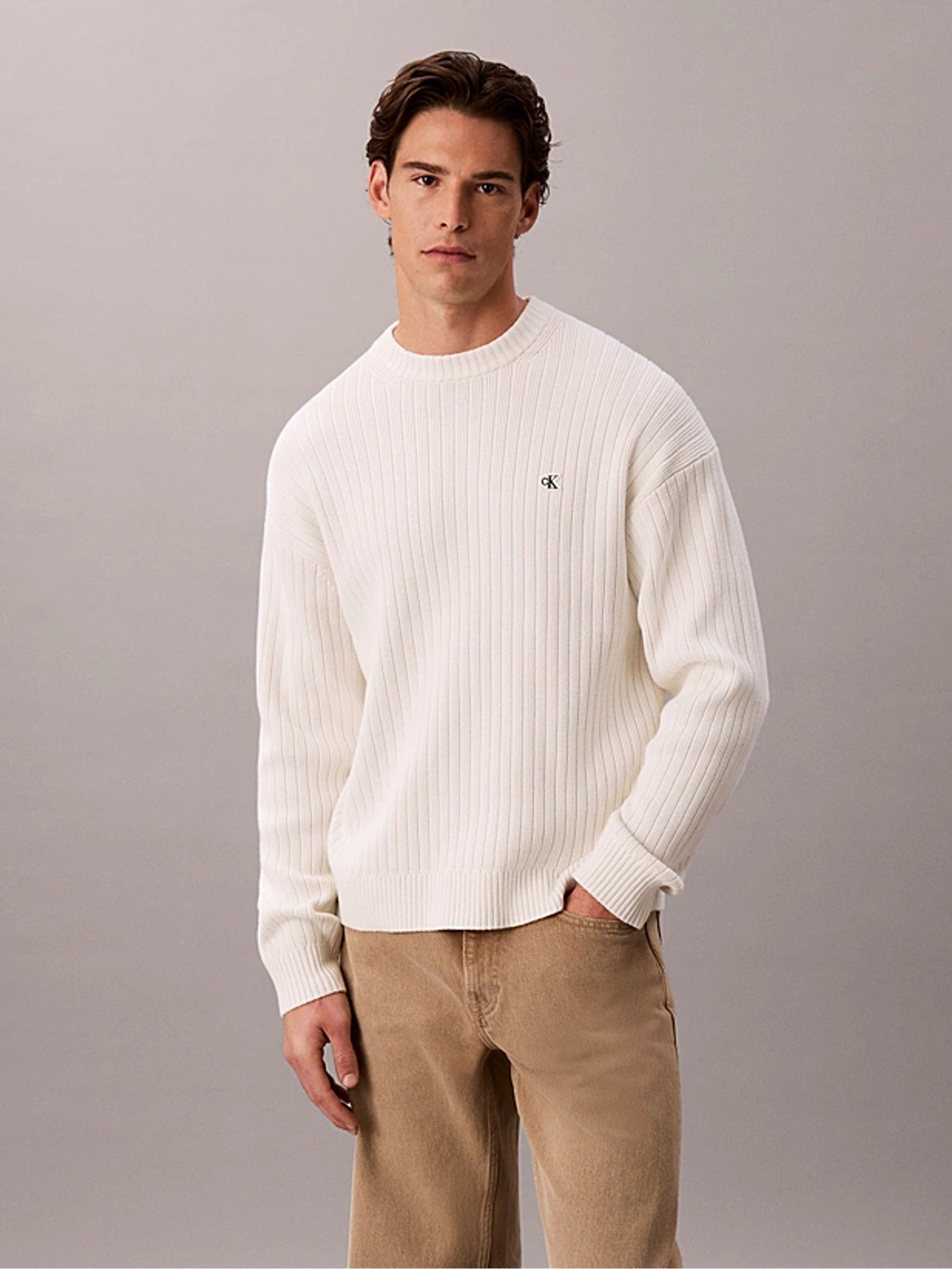Calvin Klein Herren Cotton Ribbed Jumper - Bild 1