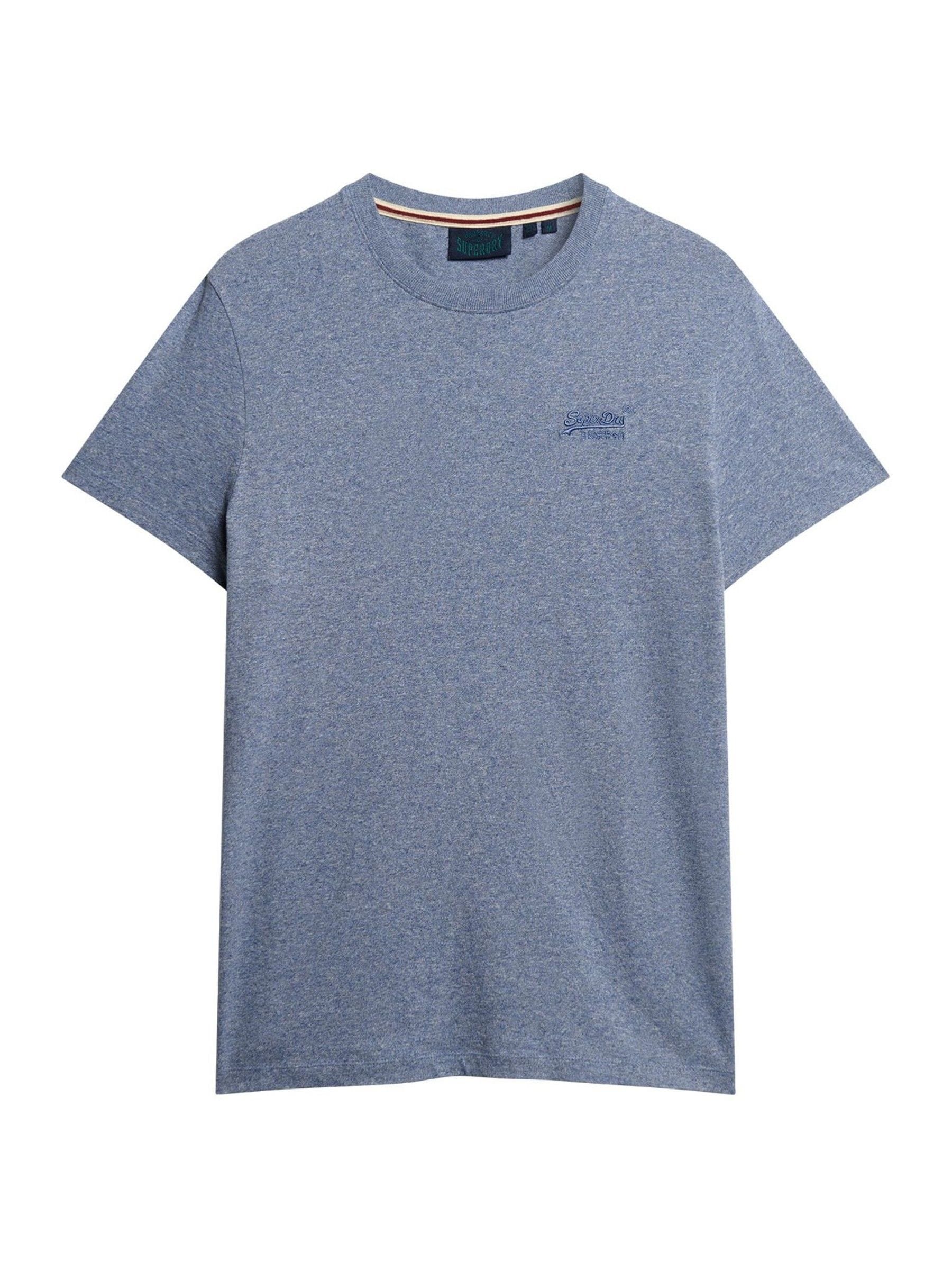 Superdry Herren Bay Blau Rundhalsshirt "Essential Logo Emb Tee" Aus Baumwolle Und Single Jersey Slim Fit Kurzarm Hüftlang von Baur - Bild 4