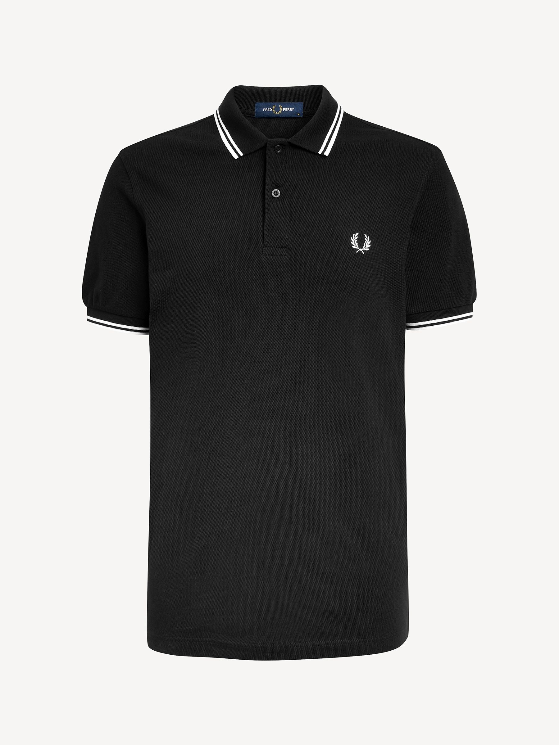 Fred Perry - Twin Tipped Poloshirt - Tops - Herren - Schwarzk - M - Bild 13