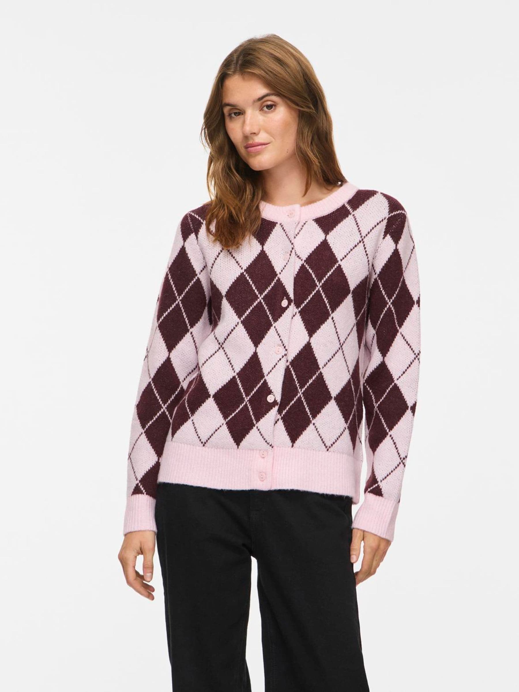 Vila Brown Argyle Knit Cardigan - Bild 1