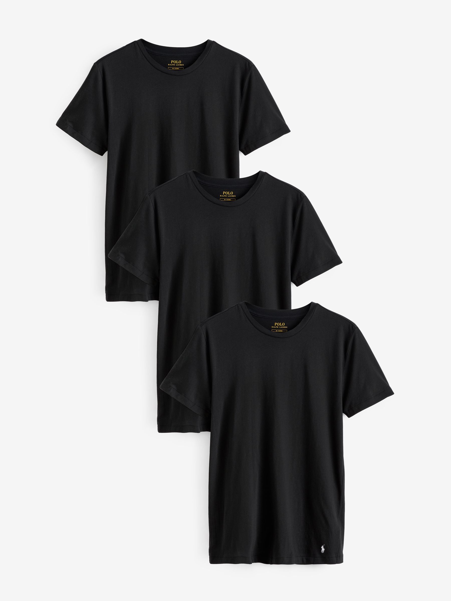 Polo Ralph Lauren Black Slim Fit Short Sleeve T-Shirts 3 Pack
