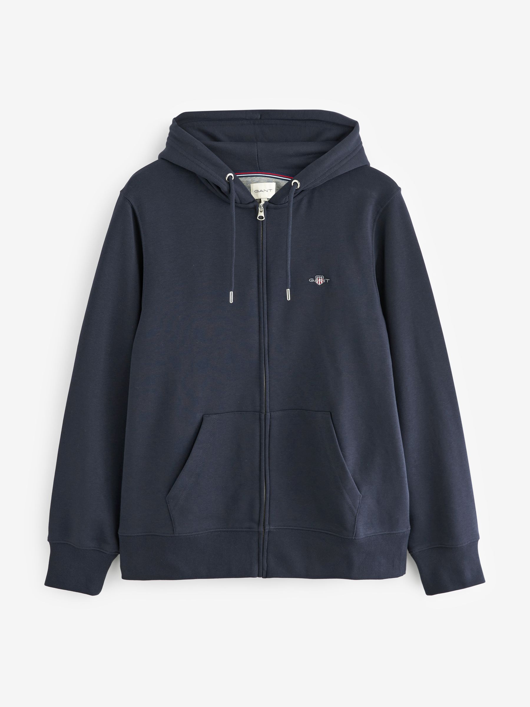 Gant Blu Felpa Con Cappuccio Zip Regular Shield - Immagine 4