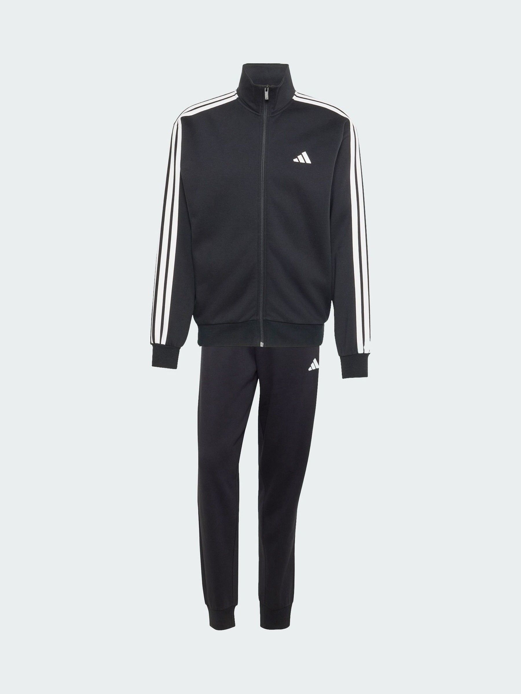 Adidas Negro Chándal De Forro Polar Con 3 Rayas De - Imagen 1
