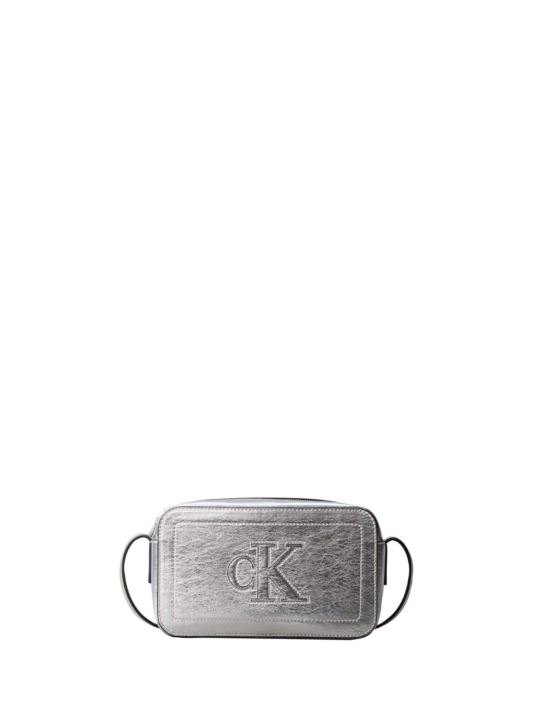 Calvin Klein Metallic Monogram Crossbody Camera Bag - Image 1