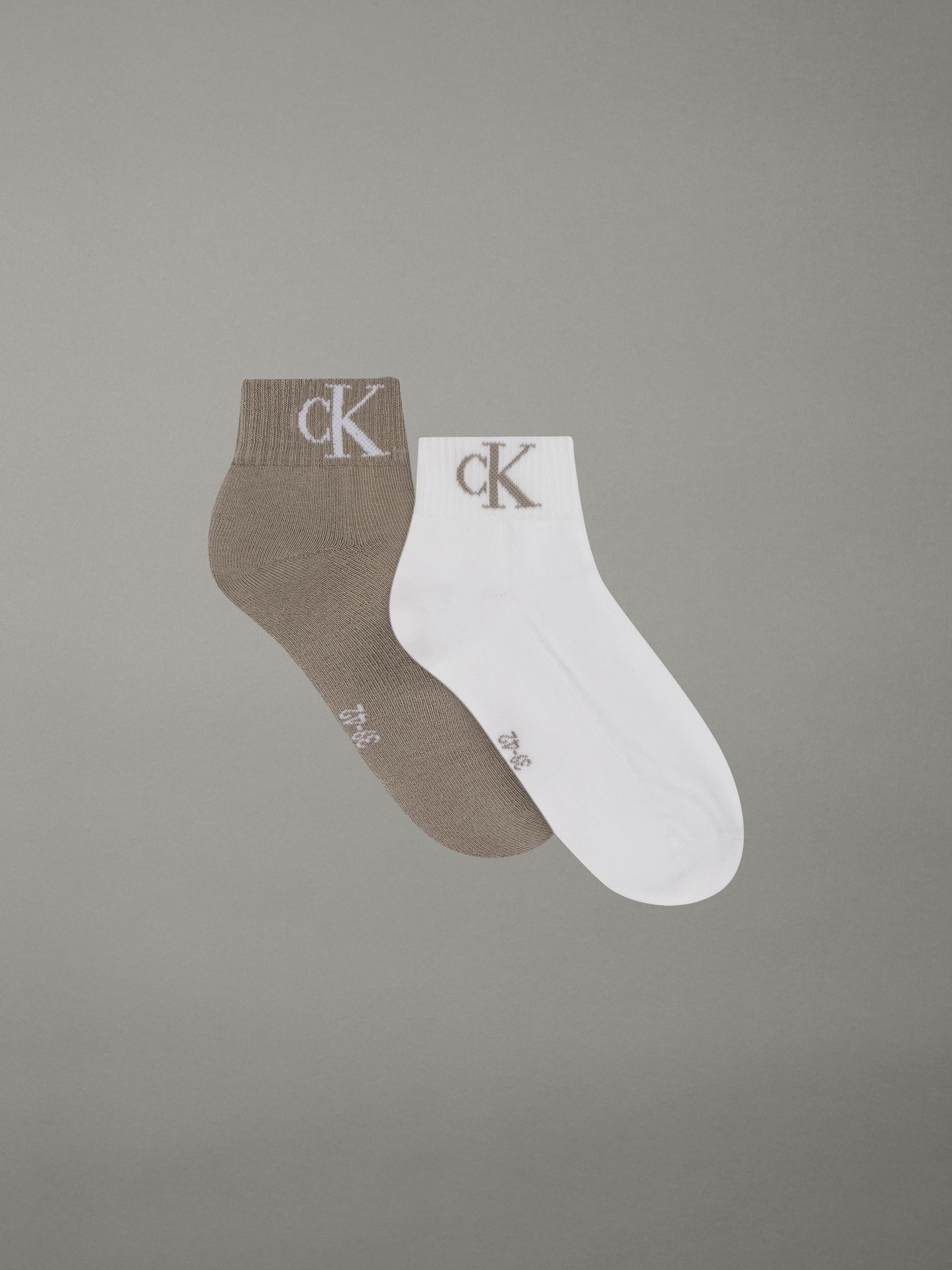 Calvin Klein Three-Pack Monogram Logo Quarter Socks - Bild 5