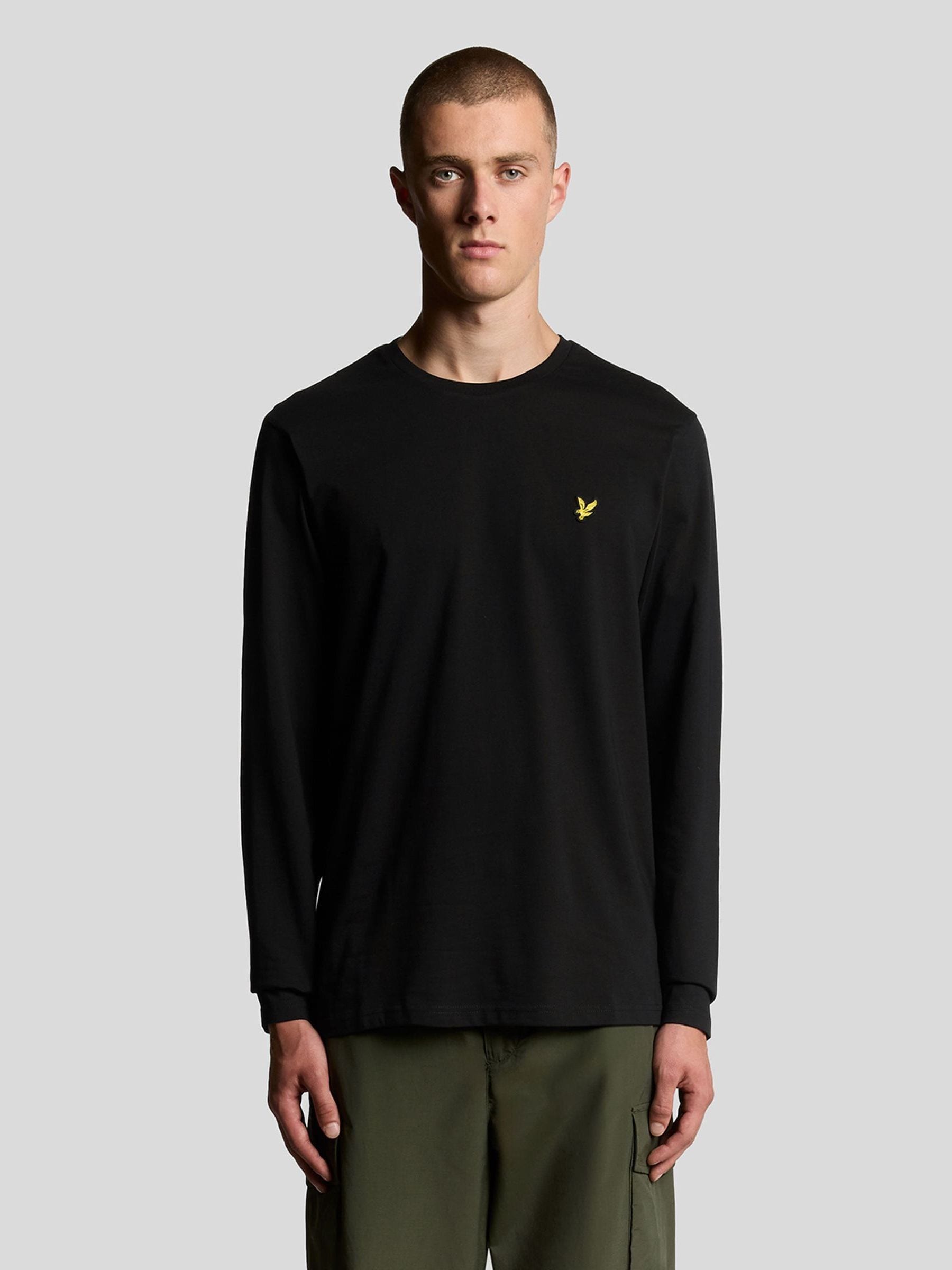 Lyle & Scott Herren Schwarz Langarmshirt - Bild 4