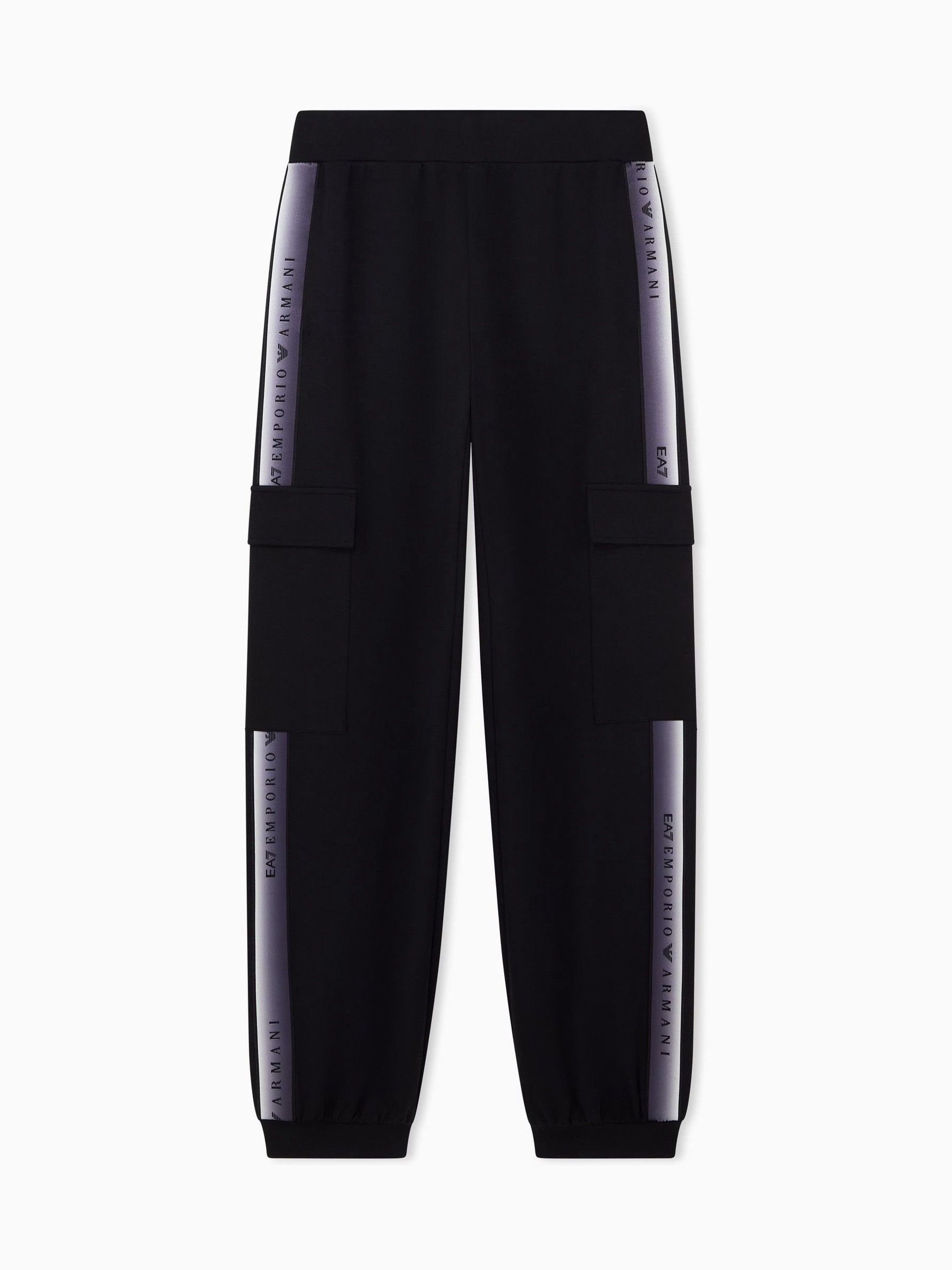 Ea7 Black Regular-Fit Joggers