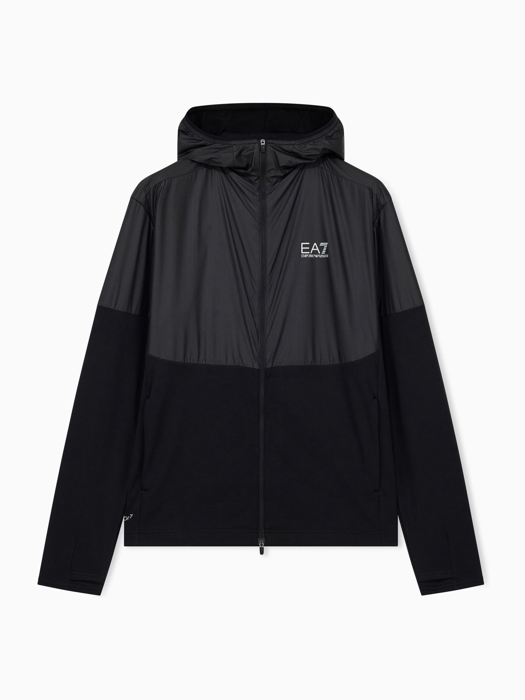 Ea7 Black Regular-Fit Logo Sweat Top