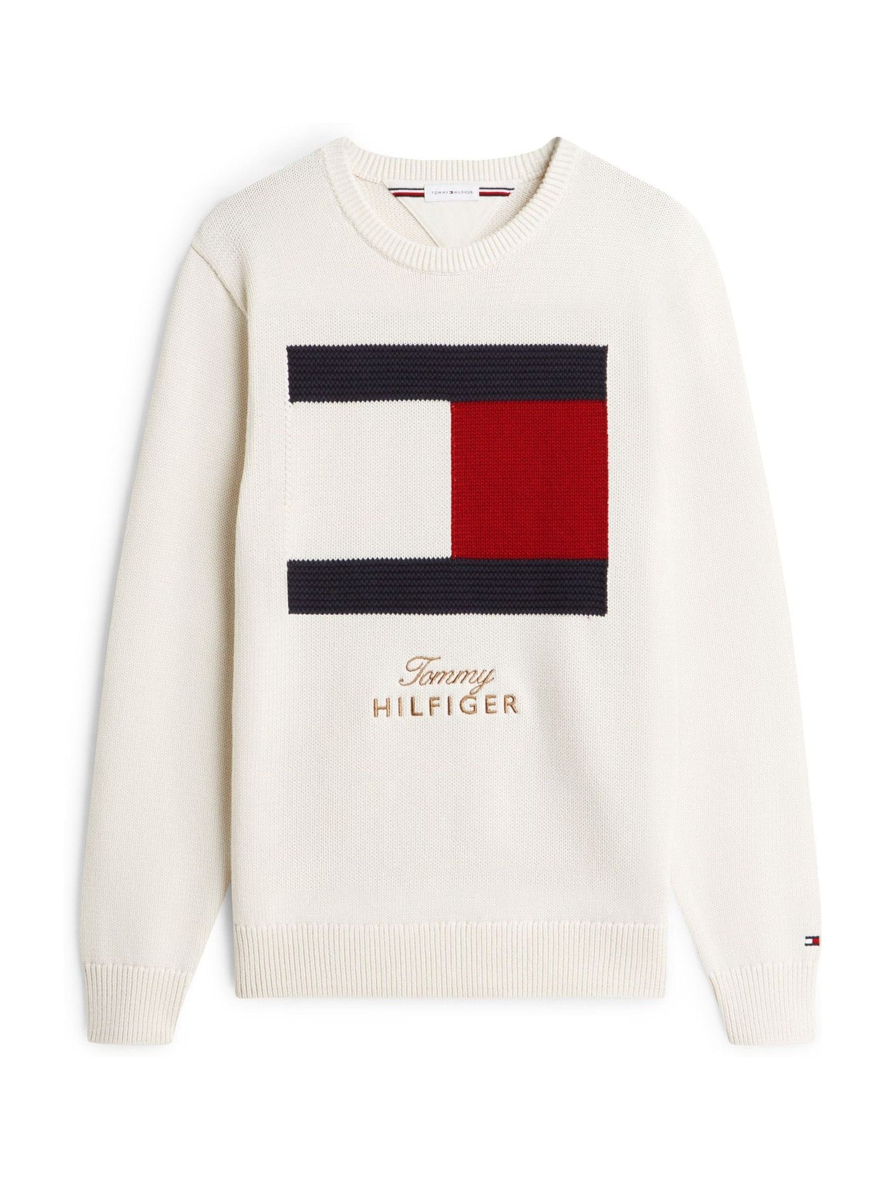 Tommy Hilfiger Herren Creme Pullover Mw0mw44816 Regular Fit - Bild 4