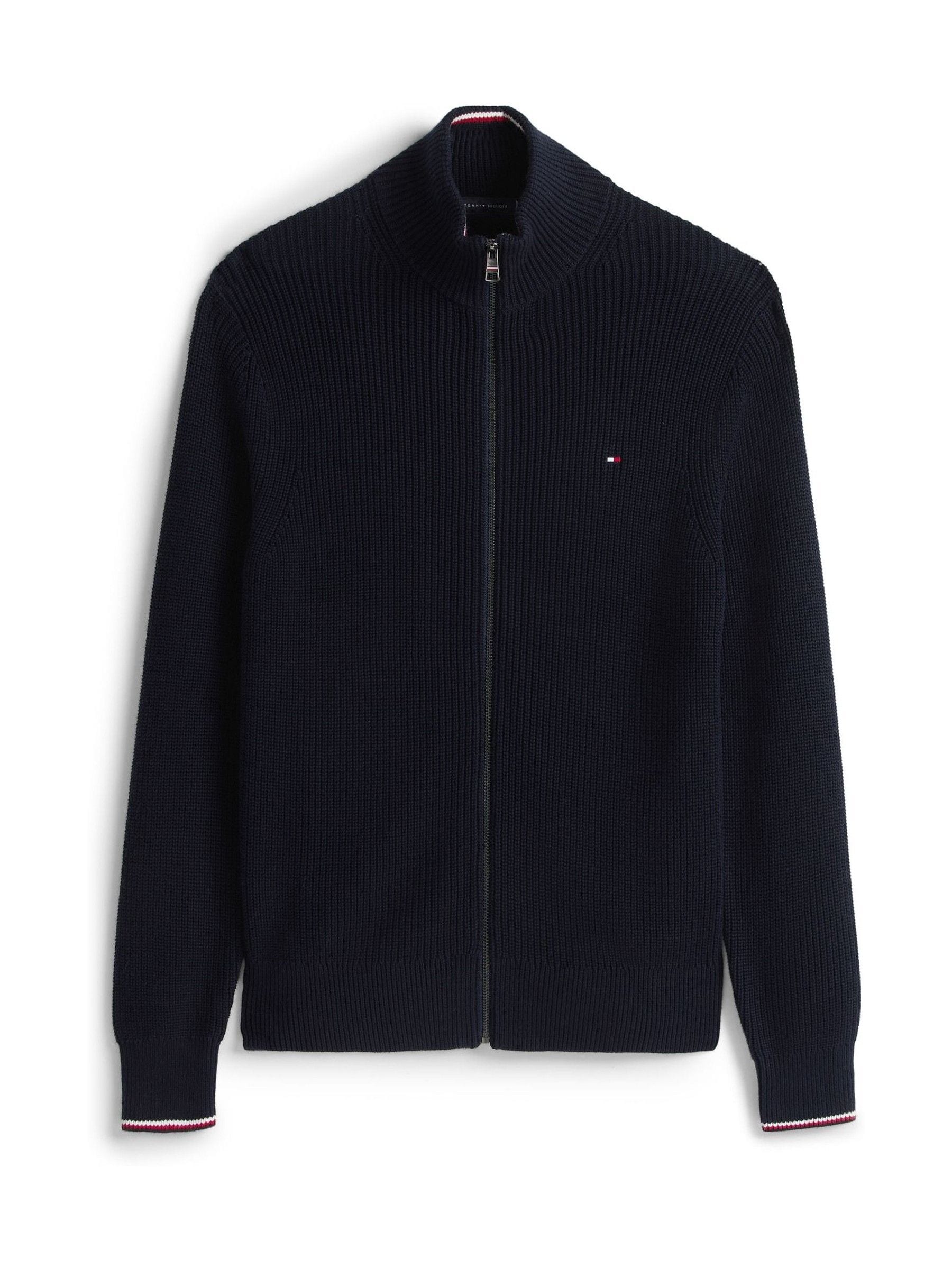 Tommy Hilfiger Menswear (Pvh Group) Rwb Rib Zip Through Navy Blue - Gr. - Xxl - Bild 5