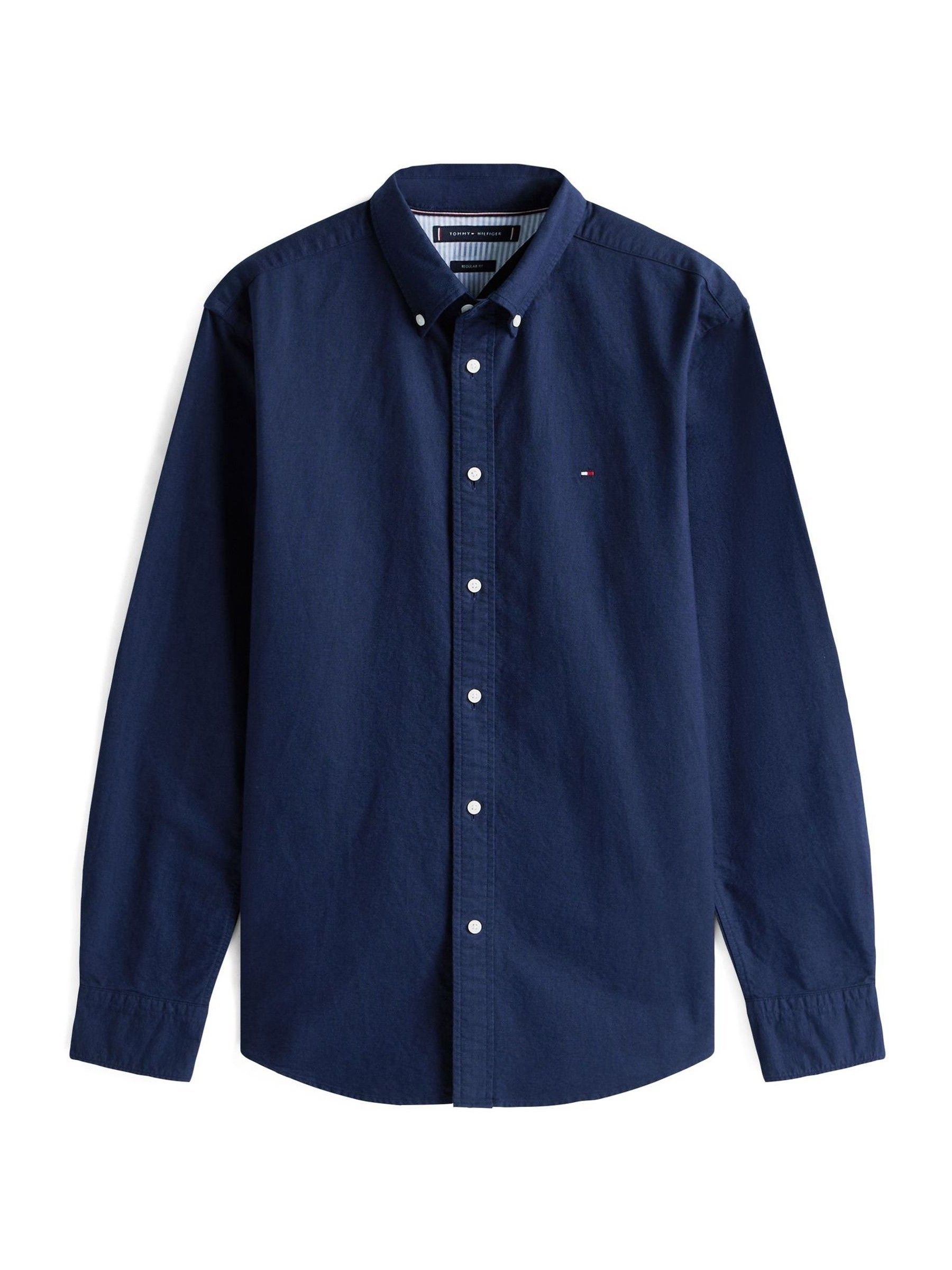 Tommy Hilfiger Herren Dunkelblau Hemd Solid Heritage Mw0mw35774 Regular Fit - Bild 5