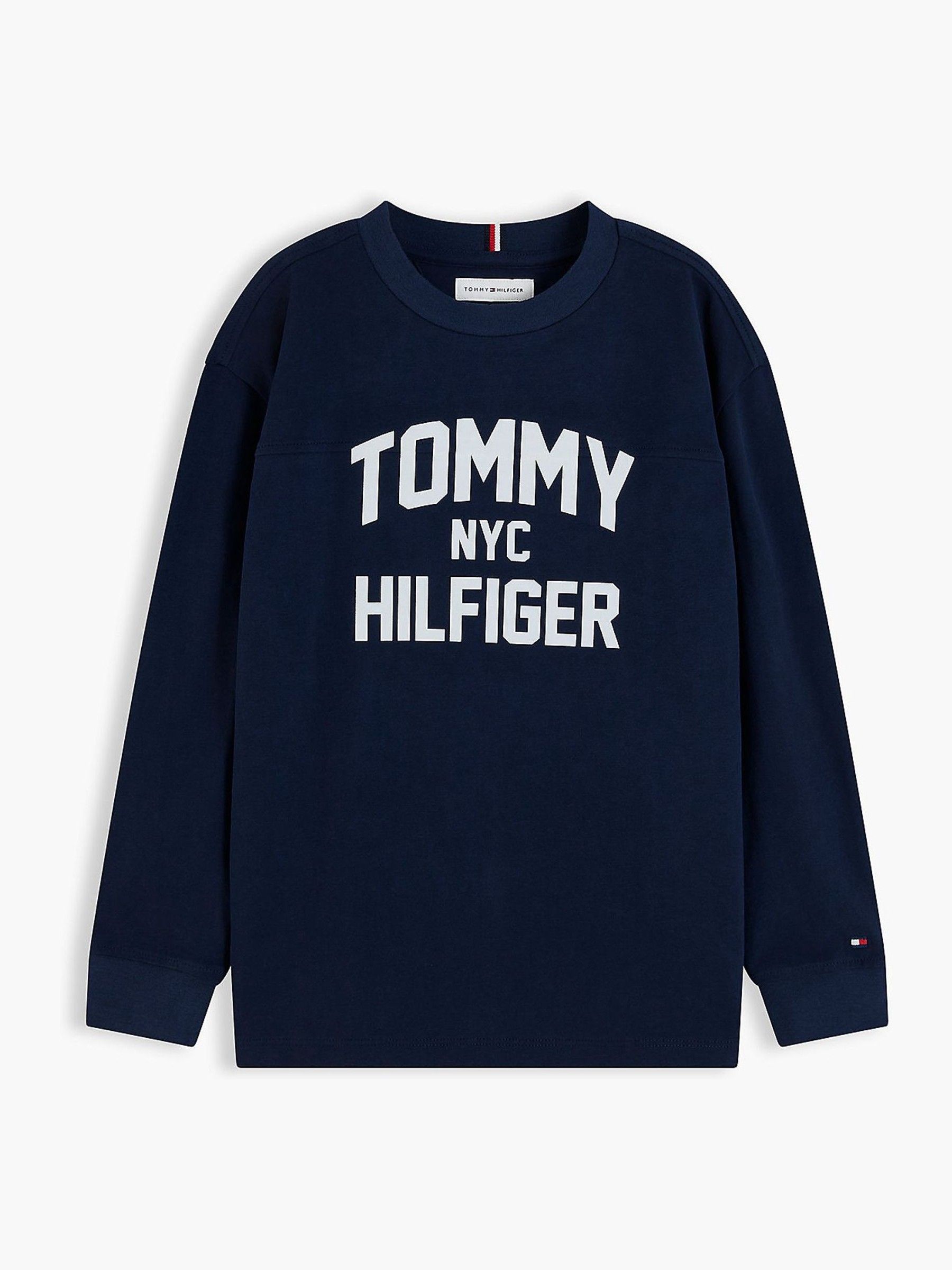Tommy Hilfiger Hombre Azul Logo Long Sleeve T-Shirt