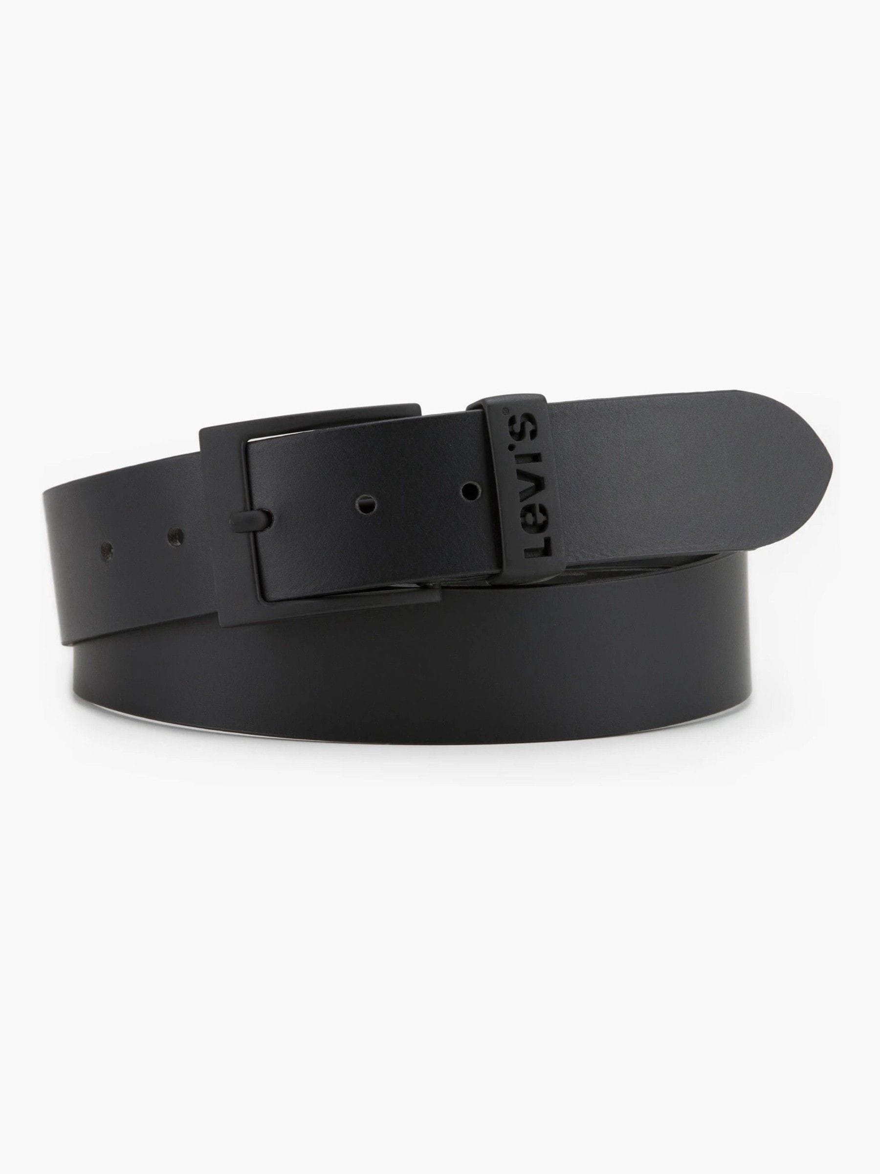 Levi's Homme Noir Levi's Ashland Metal Logo Belt
