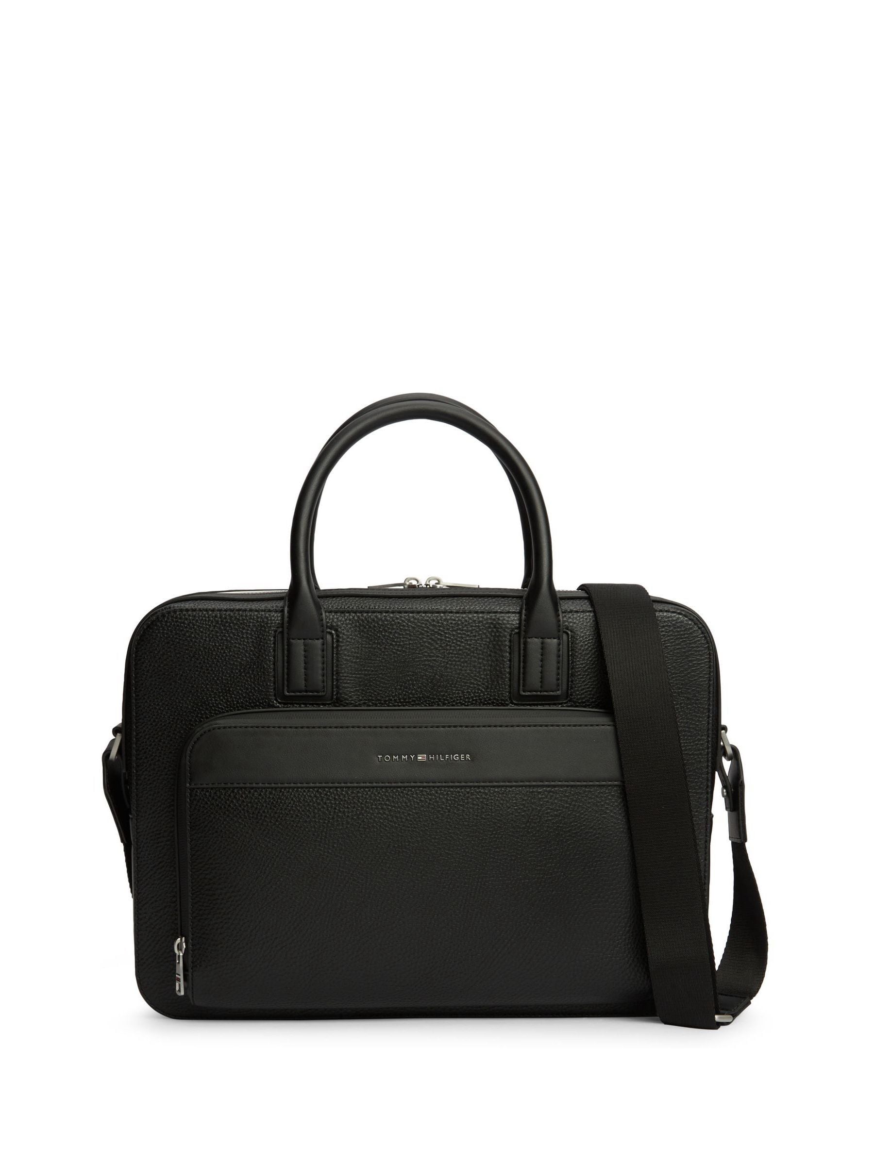 Tommy Hilfiger Herren Schwarz - Th Central Slim Computer Black - Aktentasche 6 L - Image 8