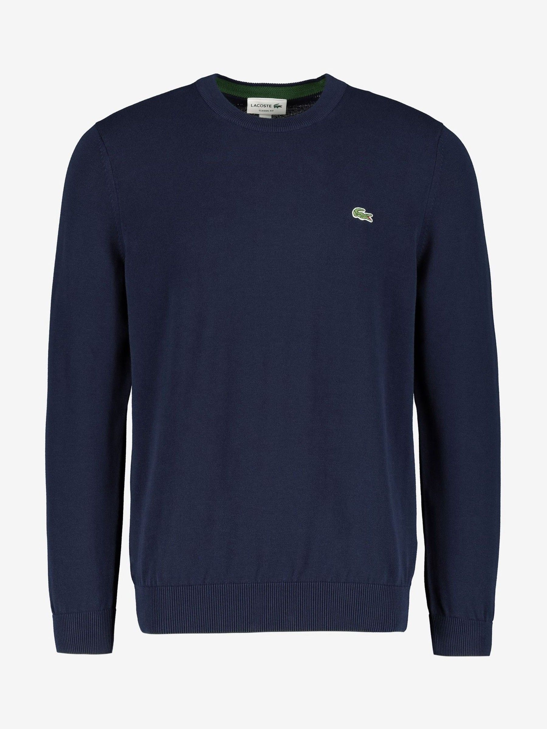 Lacoste Navy Blue Cotton Crew Neck Jumper