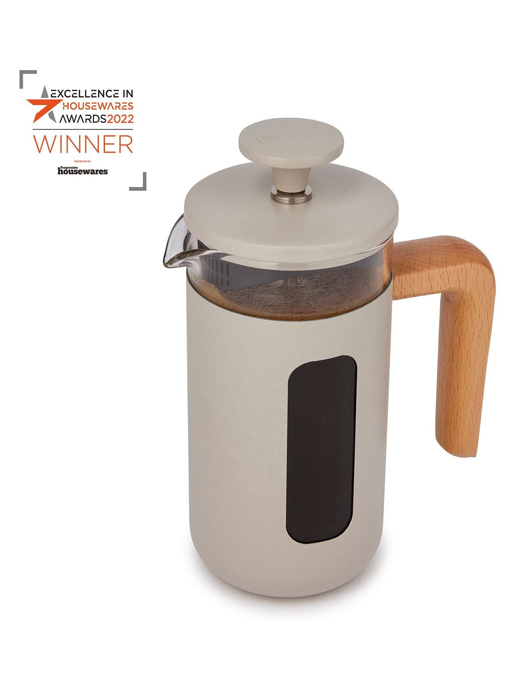 La Cafetiere Cream Pisa 3 Cup Glass Cafetiere