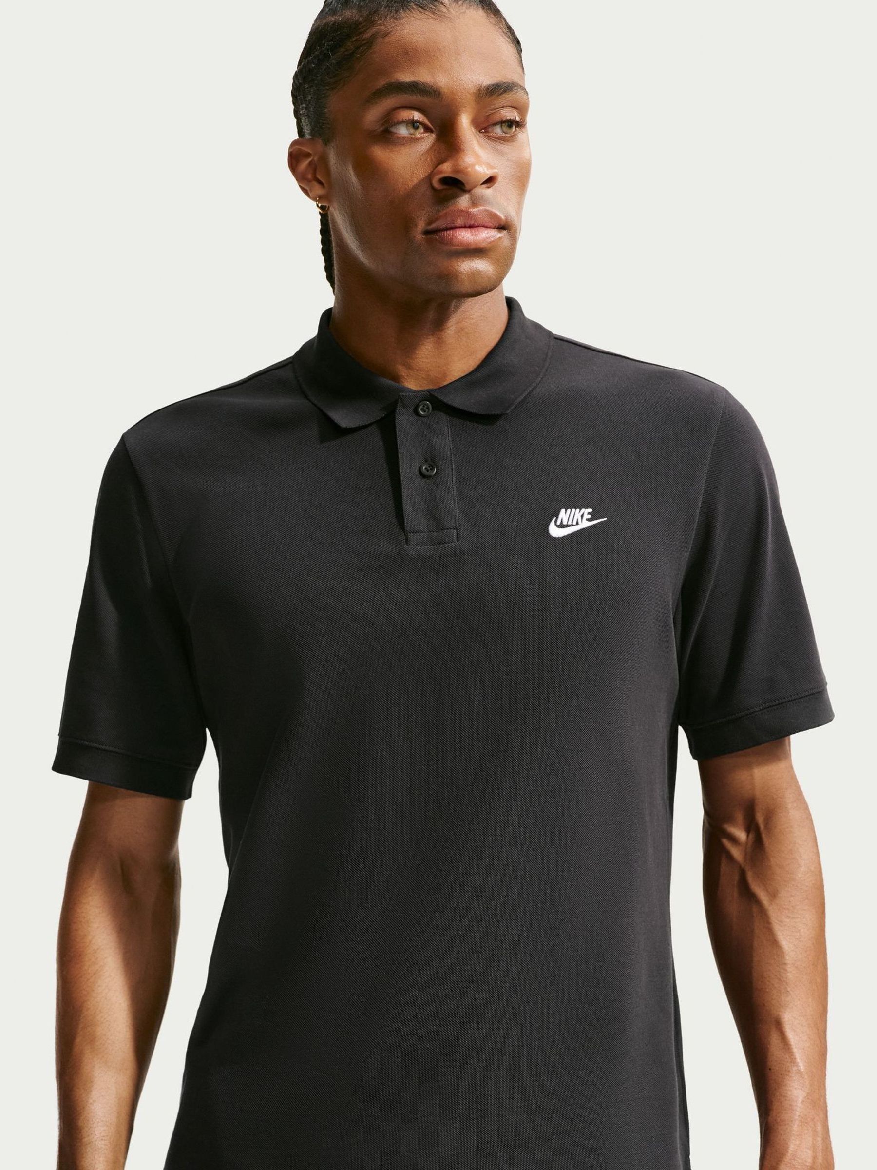 Nike Uomo Nero Polo Essential Piqué - Immagine 3