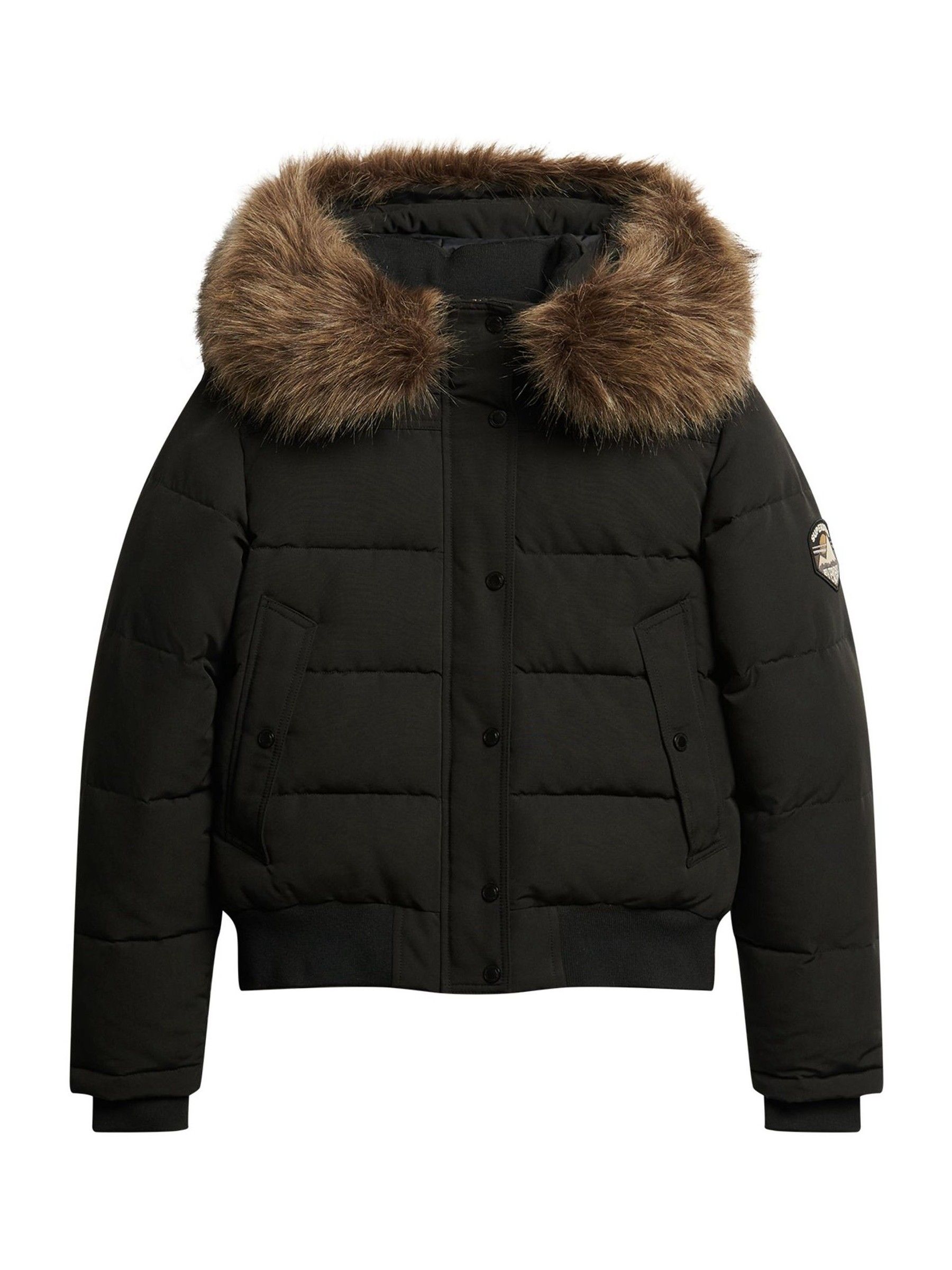 Joom Superdry Damen Schwarz Everest Daunenmantel Schmale Passform Cm - Bild 10