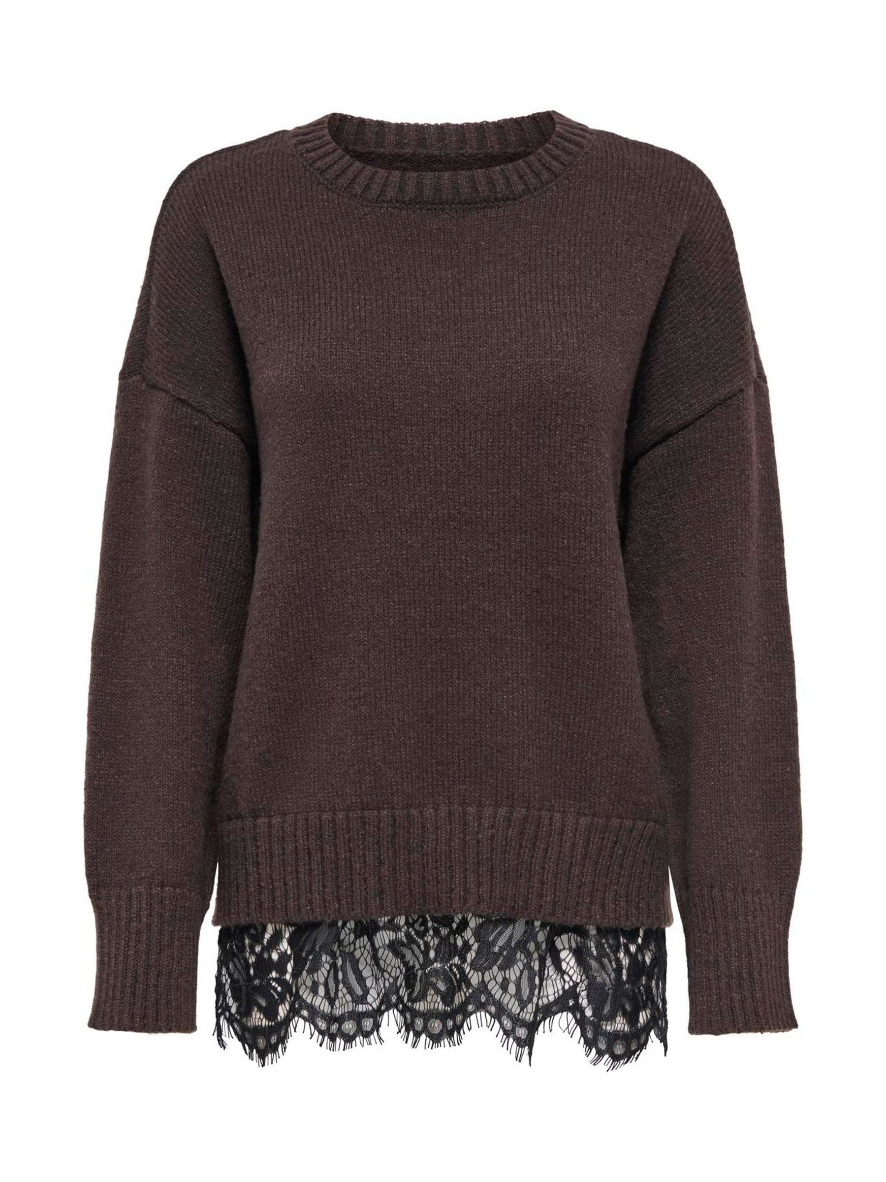 Only Lace Mix Round Neck Pullover Jumper - Bild 1