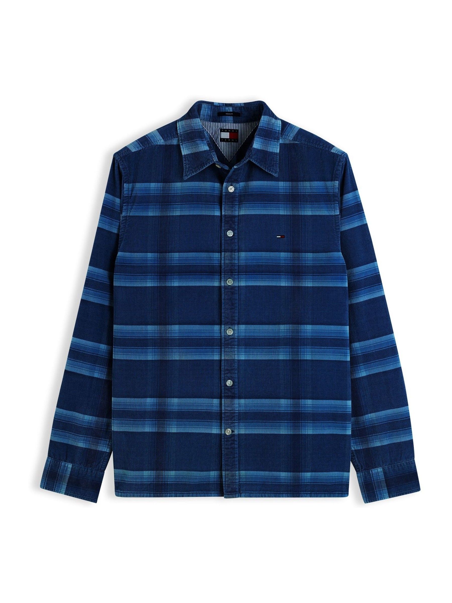 VAN GRAAF Tommy Jeans Herren Marine Cordhemd Regular Fit Blau, Extra Groß - Bild 4