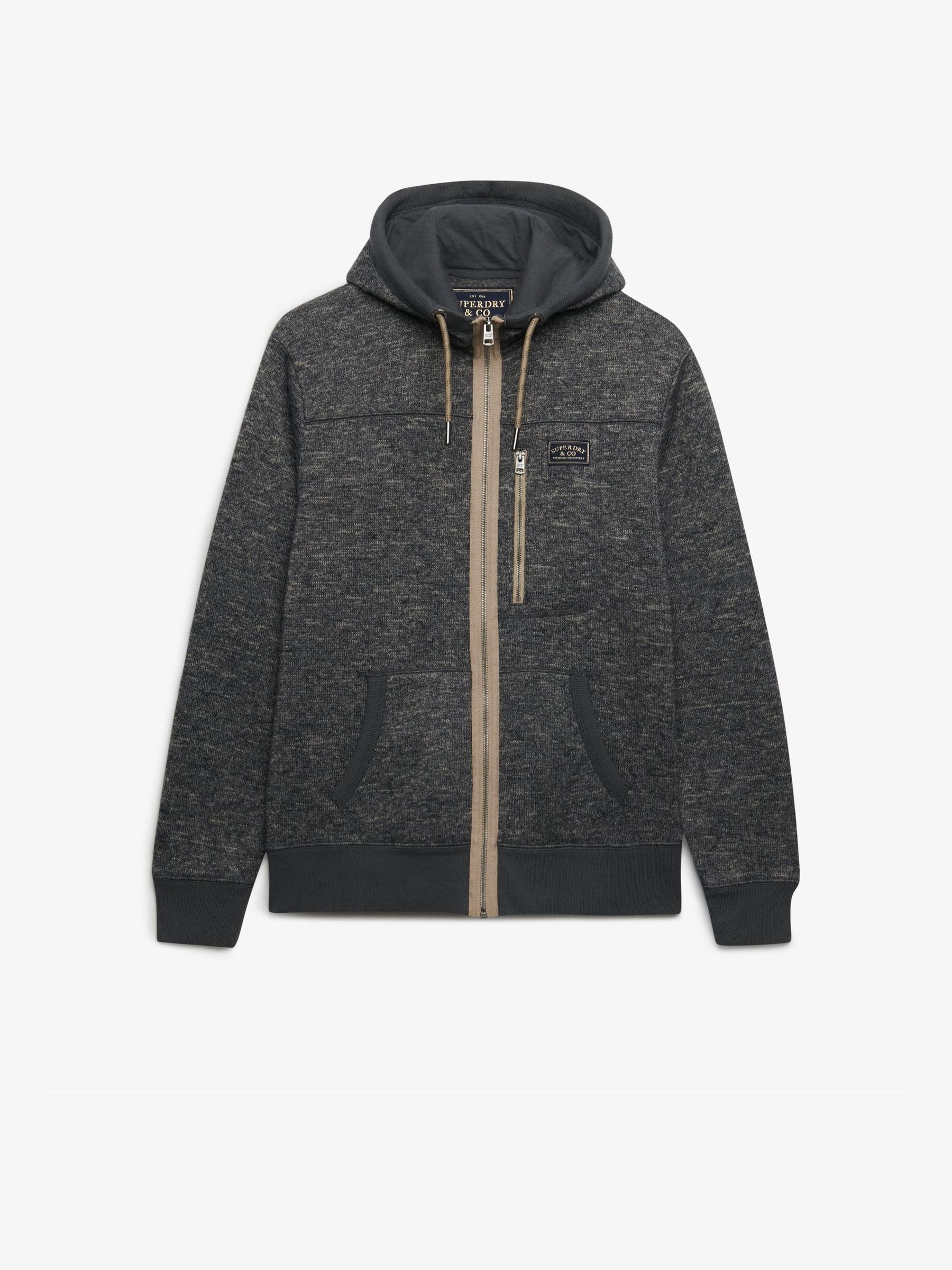 Superdry Grau Storm Fleece Zip Hoodie - Bild 1