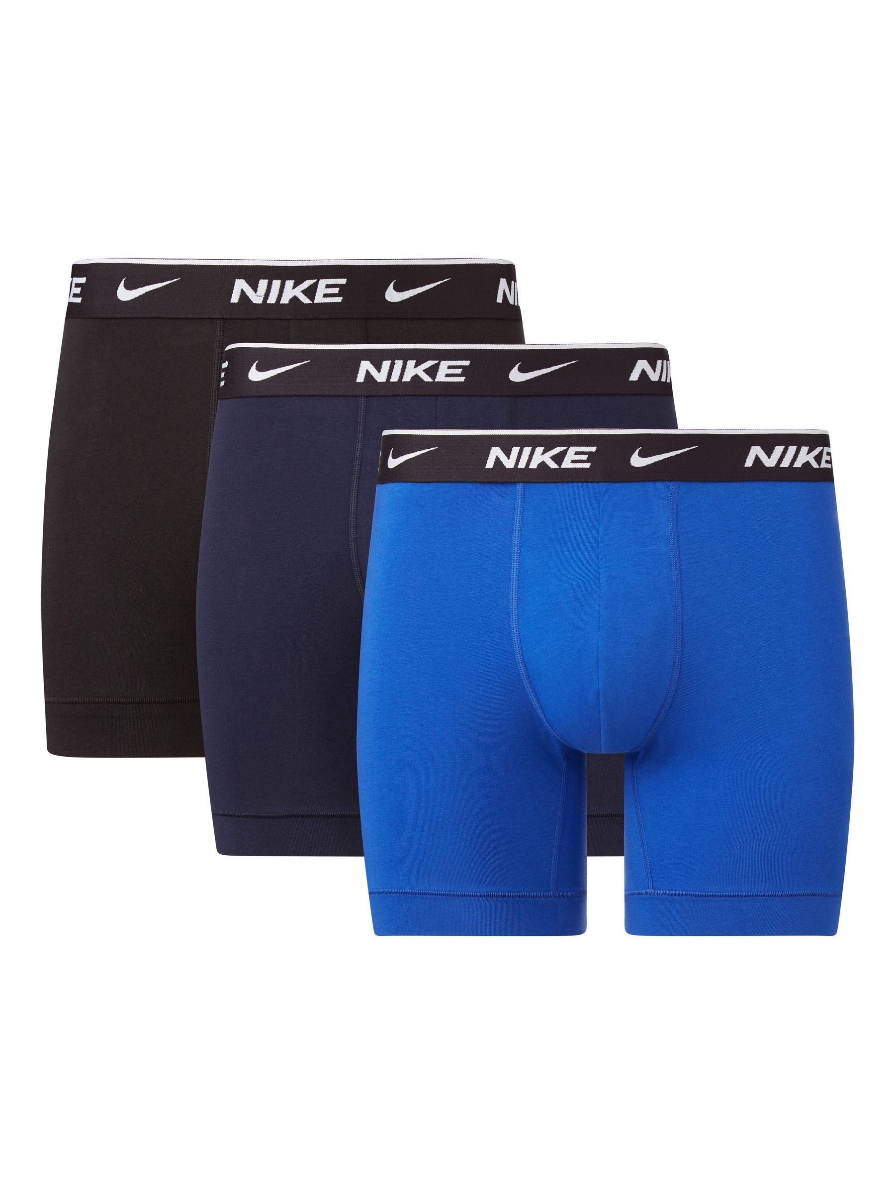 Nike Uomo Blu Uomini, Intimo, Boxer Brief 3 Pack Boxer, (Confezione Da 3, L) - Immagine 4