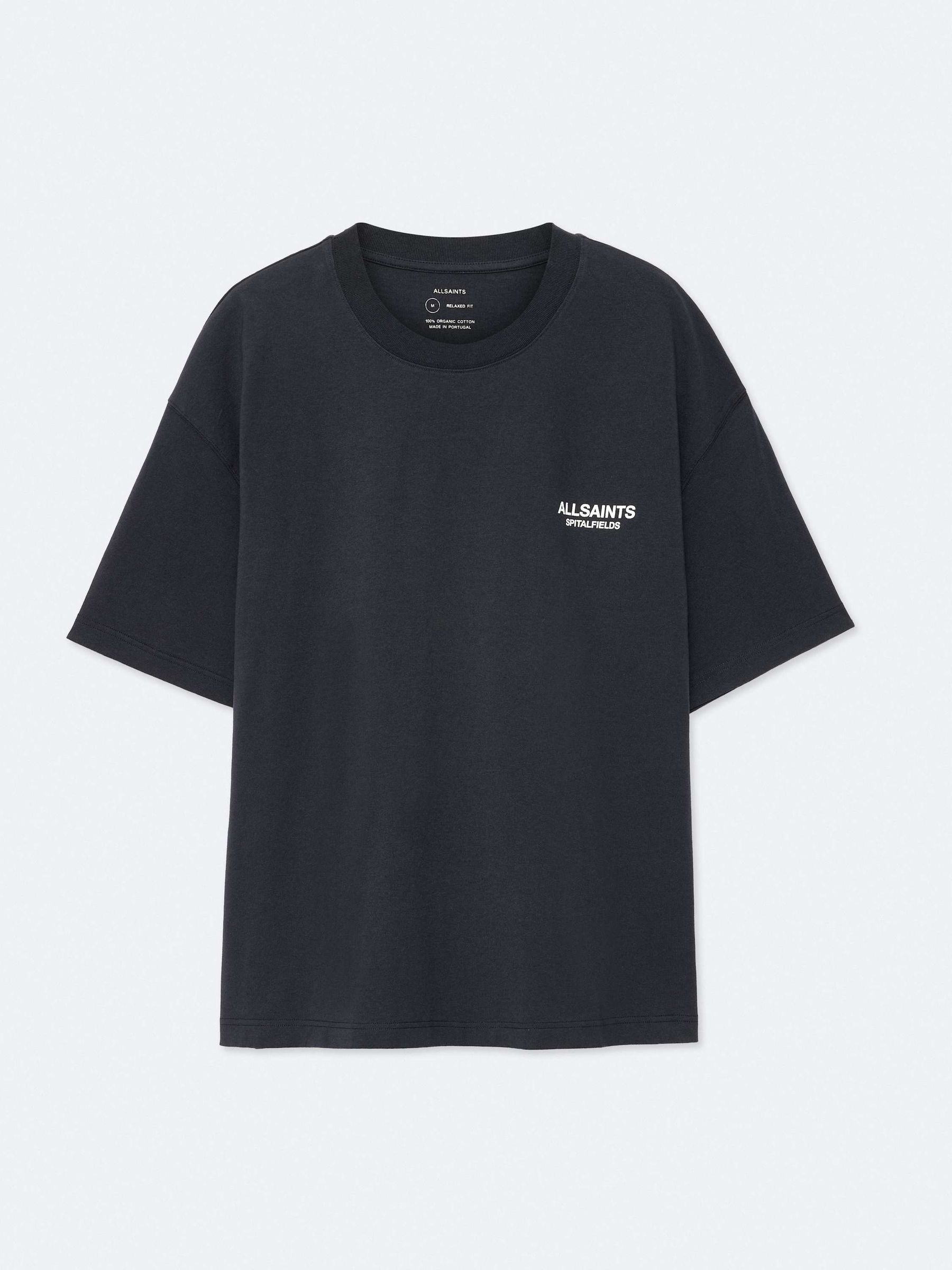 Allsaints Herren Blau Shadow Kurzarm-Shirt Mit Rundhalsausschnitt In Marine - Bild 4
