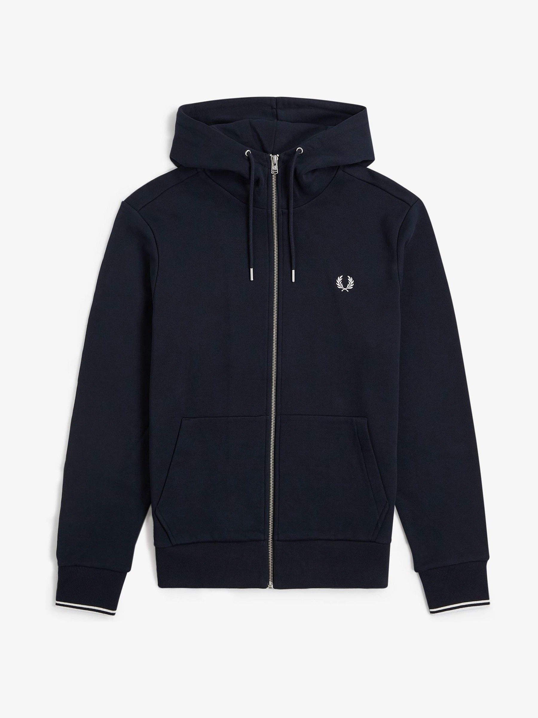 Fred Perry Navy Zip Up Hoodie