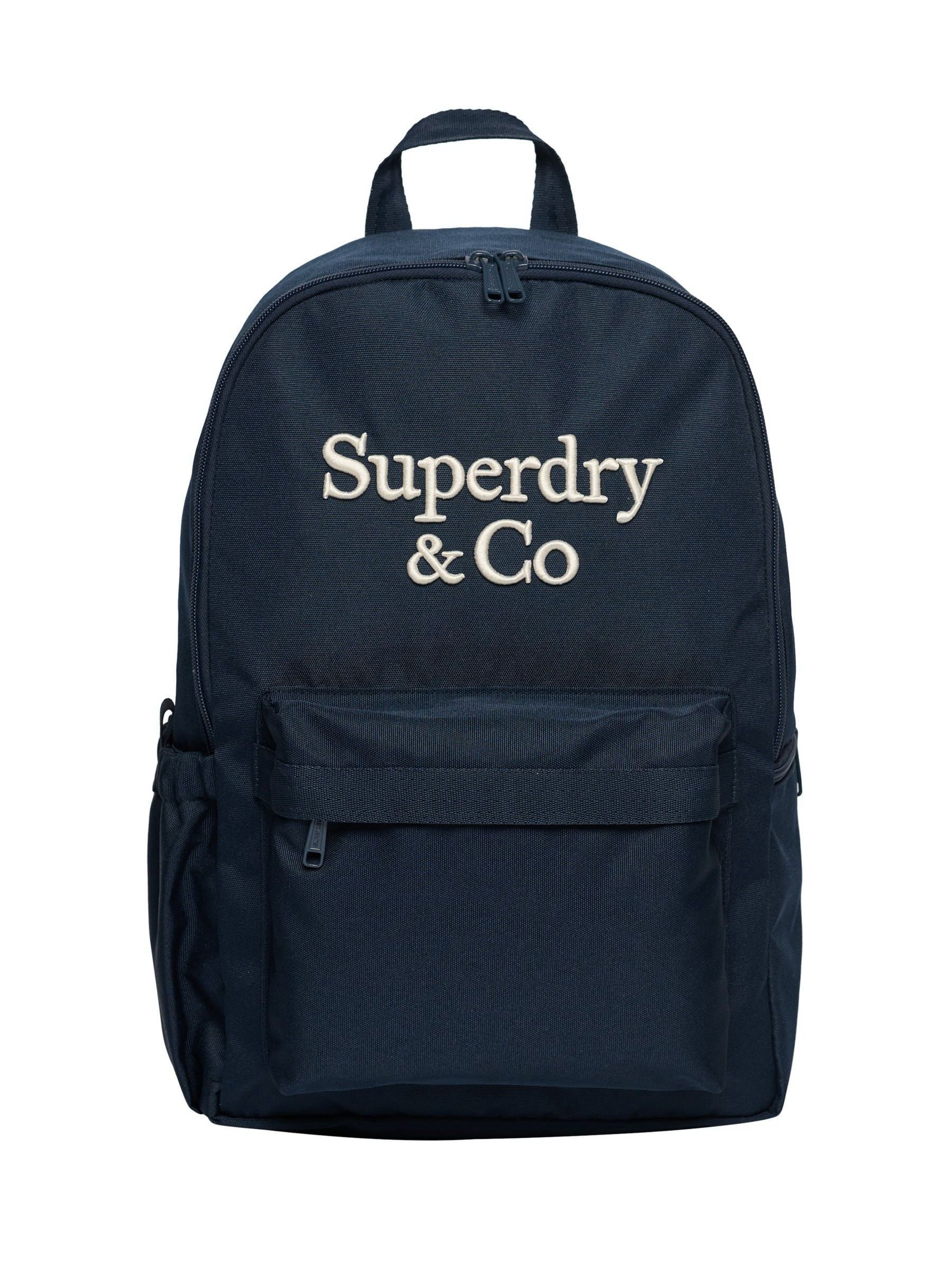 Superdry Hombre Azul Mochila Mochila Con El Logotipo De La Empresa Para - Imagen 3