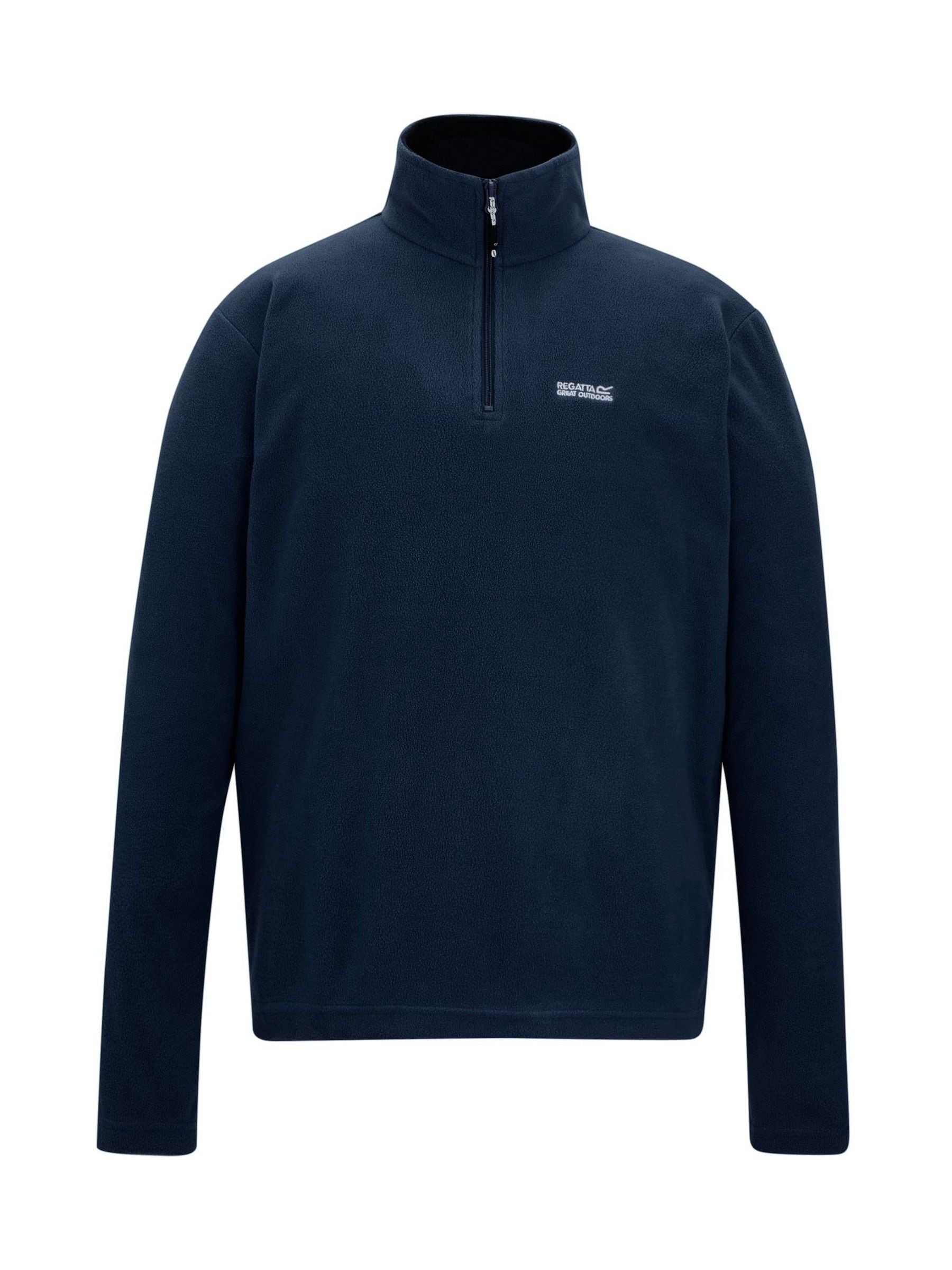 Regatta Uomo Blu Felpa Con Zip E Collo In Pile Thompson - Immagine 1