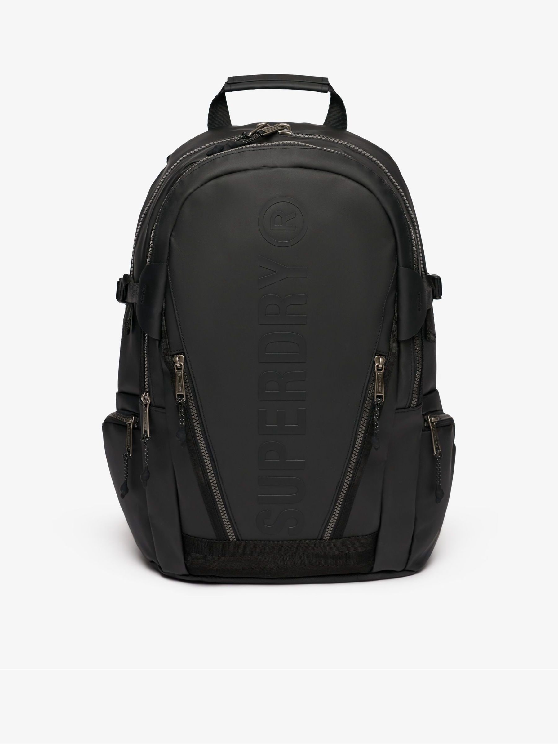 Superdry Chicos Negro Tarp Embroidered Double Zip Rucksack - Imagen 1