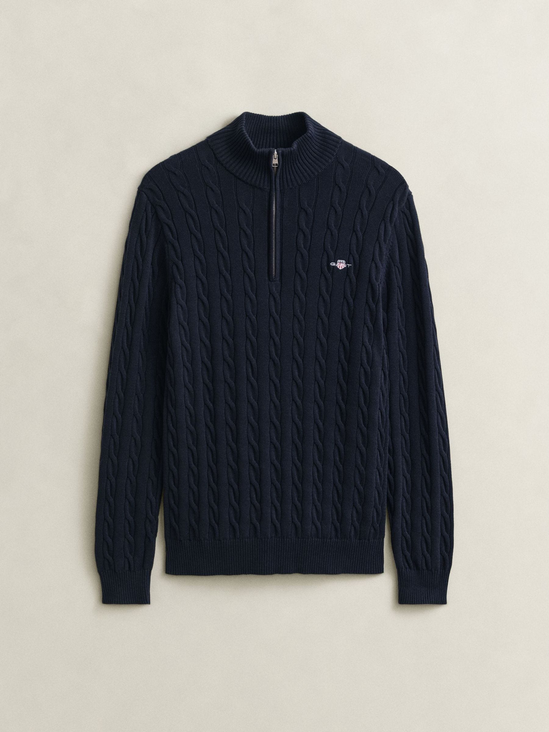 Gant Herren Evening Blau Zopfstrick Troyer Aus Baumwolle (Xxxl) - Bild 7