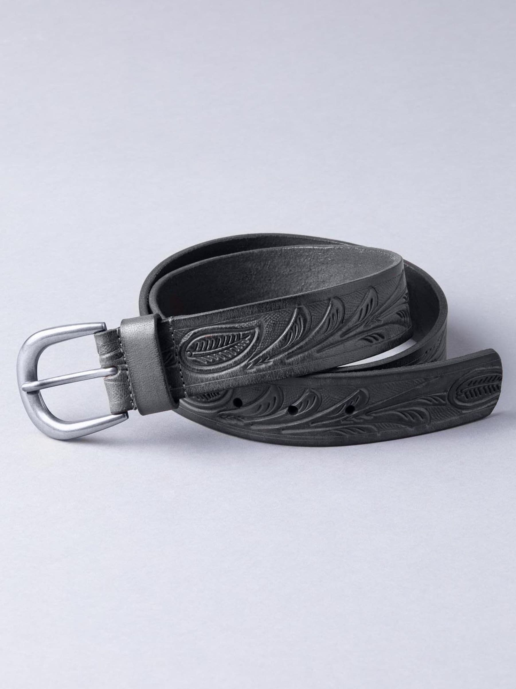 Lakeland Leather Black Embossed Belt