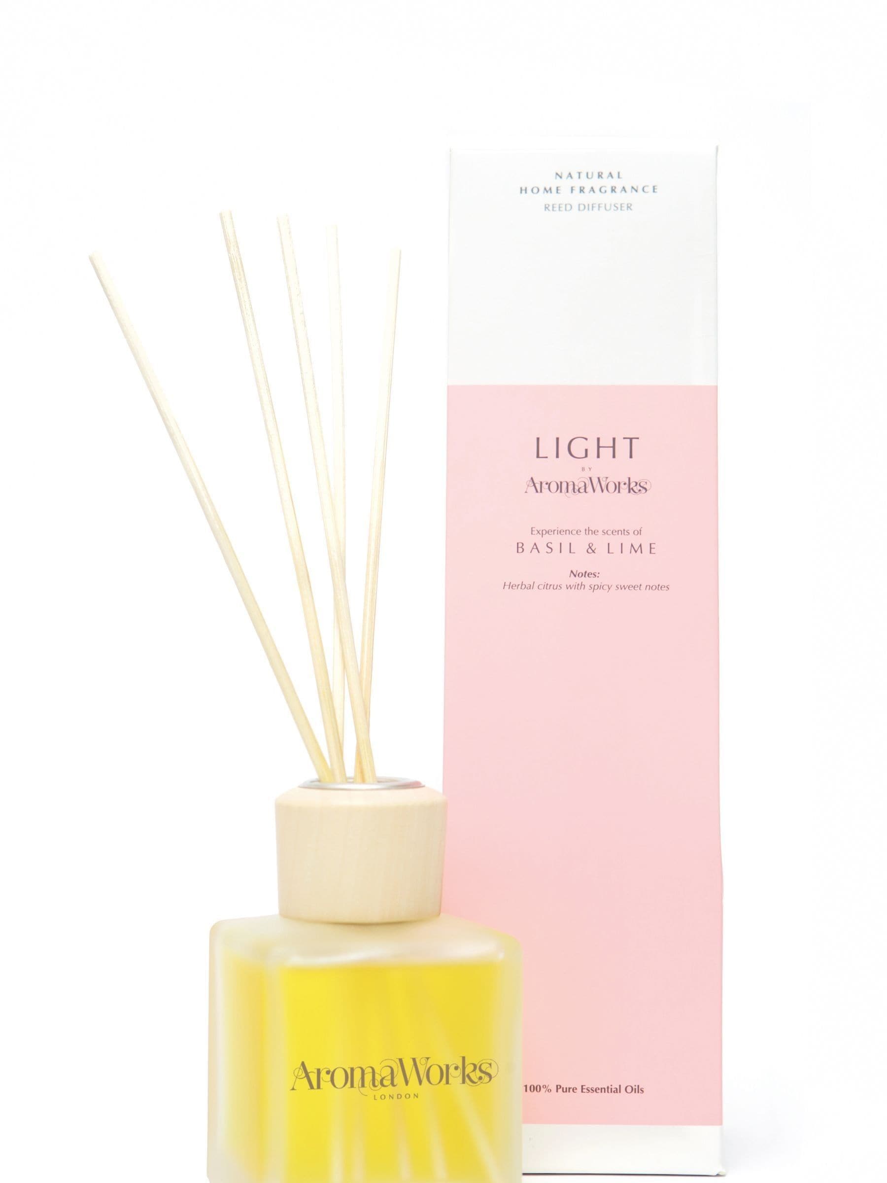 aromaworks basil light reed diffuser 100ml