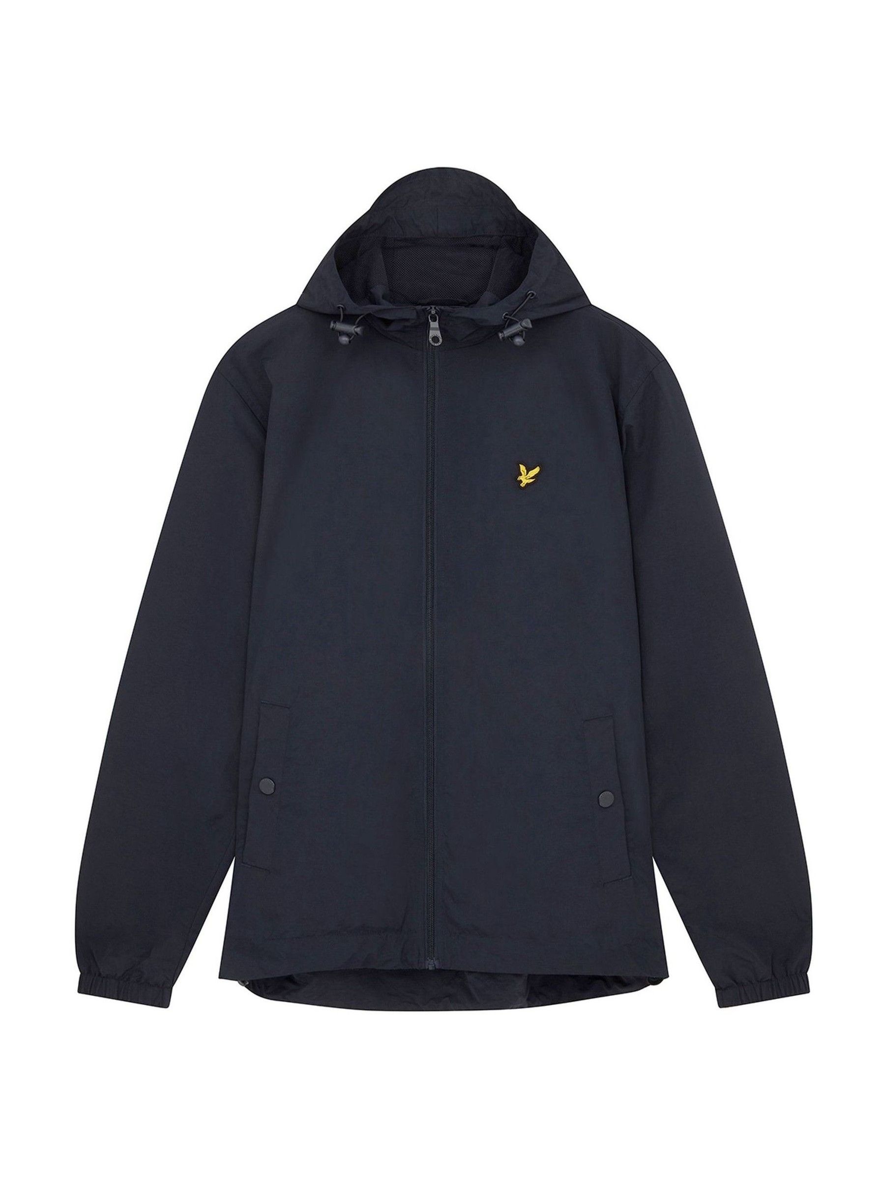 Lyle & Scott Herren Blau Wasserdichte Kapuzenjacke Mit Reißverschluss Große Größen - Bild 3